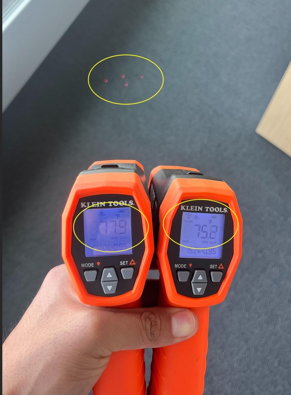 Klein Tools IR10 Infrared Thermometer, Digital Thermometer Gun with Dual Targeting Laser, 20:1 customer photo 2