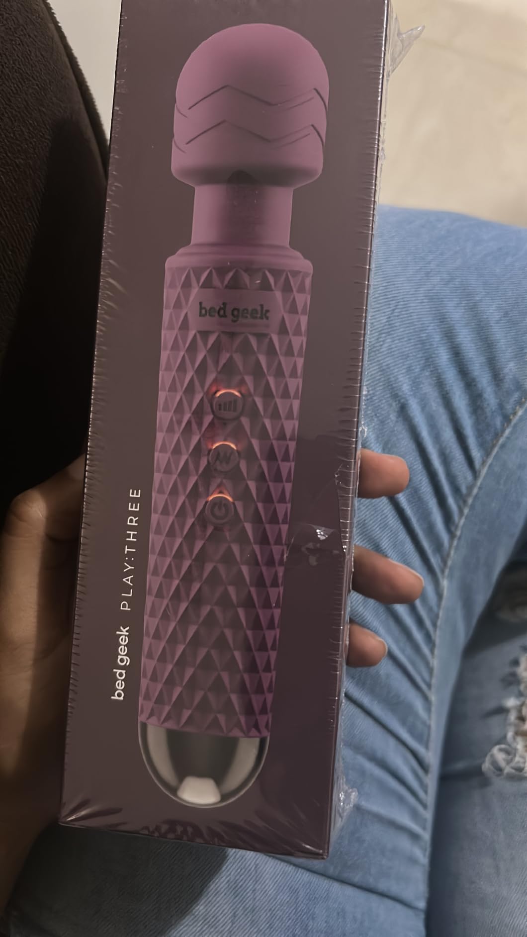 bed geek Handheld Cordless Personal Wand Massager - Waterproof, USB Rechargeable, 20 Vibration Patterns, 8 Speeds, Memory Feature, Skin-Soft Silicone for Ultimate Relaxation Tool customer photo 2