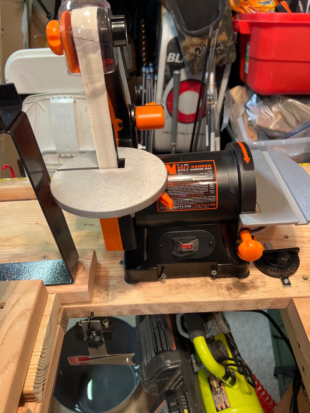 WEN Benchtop Belt and Disc Sander with 1 x 30 in. Belt and 5 in. Sanding Disc (6515T) customer photo 1