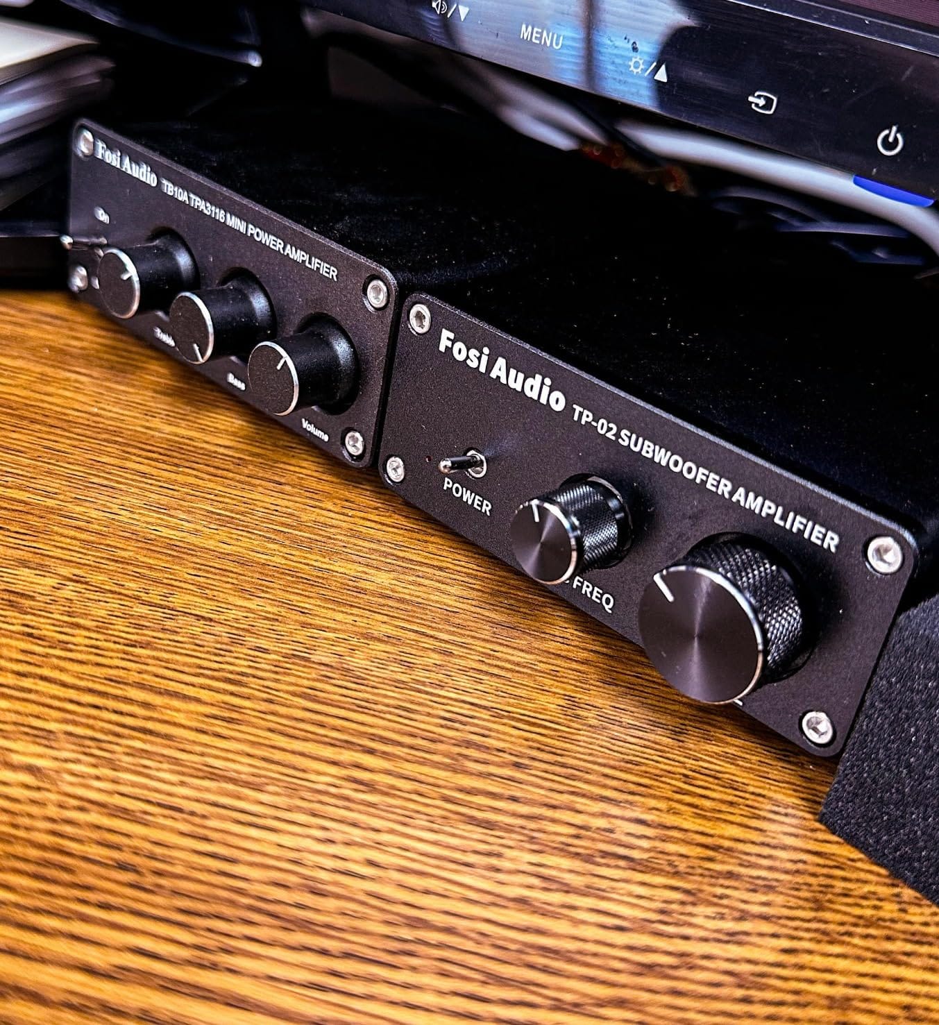 Fosi Audio TP-02 Subwoofer Amplifier Home Audio, Mini Bass Amp Mono Subwoofer Amp, with TDA7498E Chip 220W Volume and Frequency Control, for Powered Passive Subwoofers Bass Shakers customer photo 1