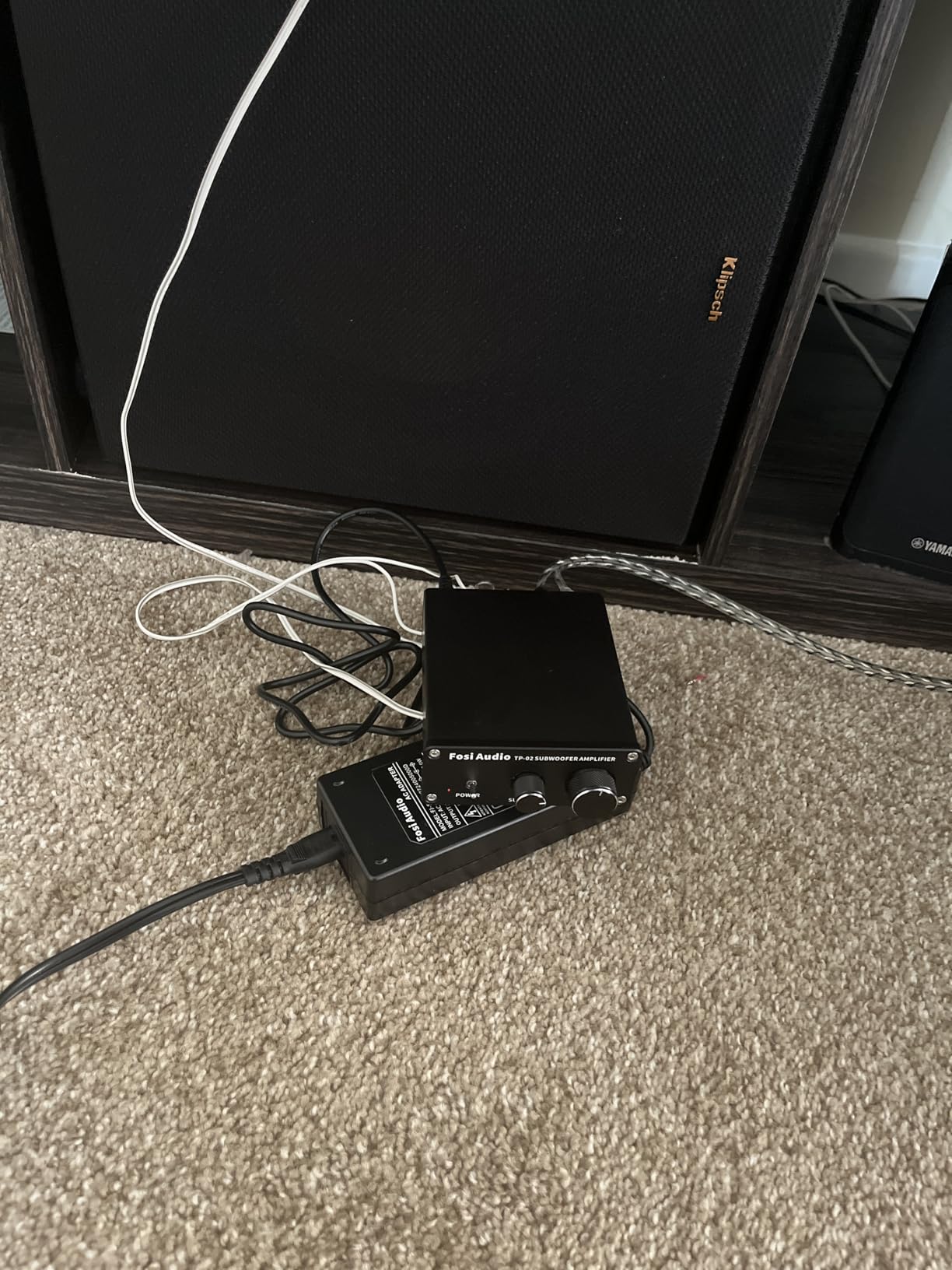Fosi Audio TP-02 Subwoofer Amplifier Home Audio, Mini Bass Amp Mono Subwoofer Amp, with TDA7498E Chip 220W Volume and Frequency Control, for Powered Passive Subwoofers Bass Shakers customer photo 2