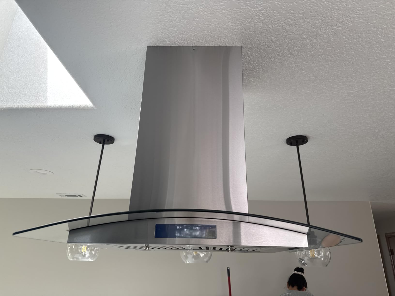 30 in. Lumin Coll 380 CFM Ducted Island Range Hood, LED, Stainless Steel | Cosmo COS-668ICS750 Soft Touch Controls, 3 Fan Speeds, Permanent Dishwasher-Safe Baffle Filters, Glass Visor customer photo 1