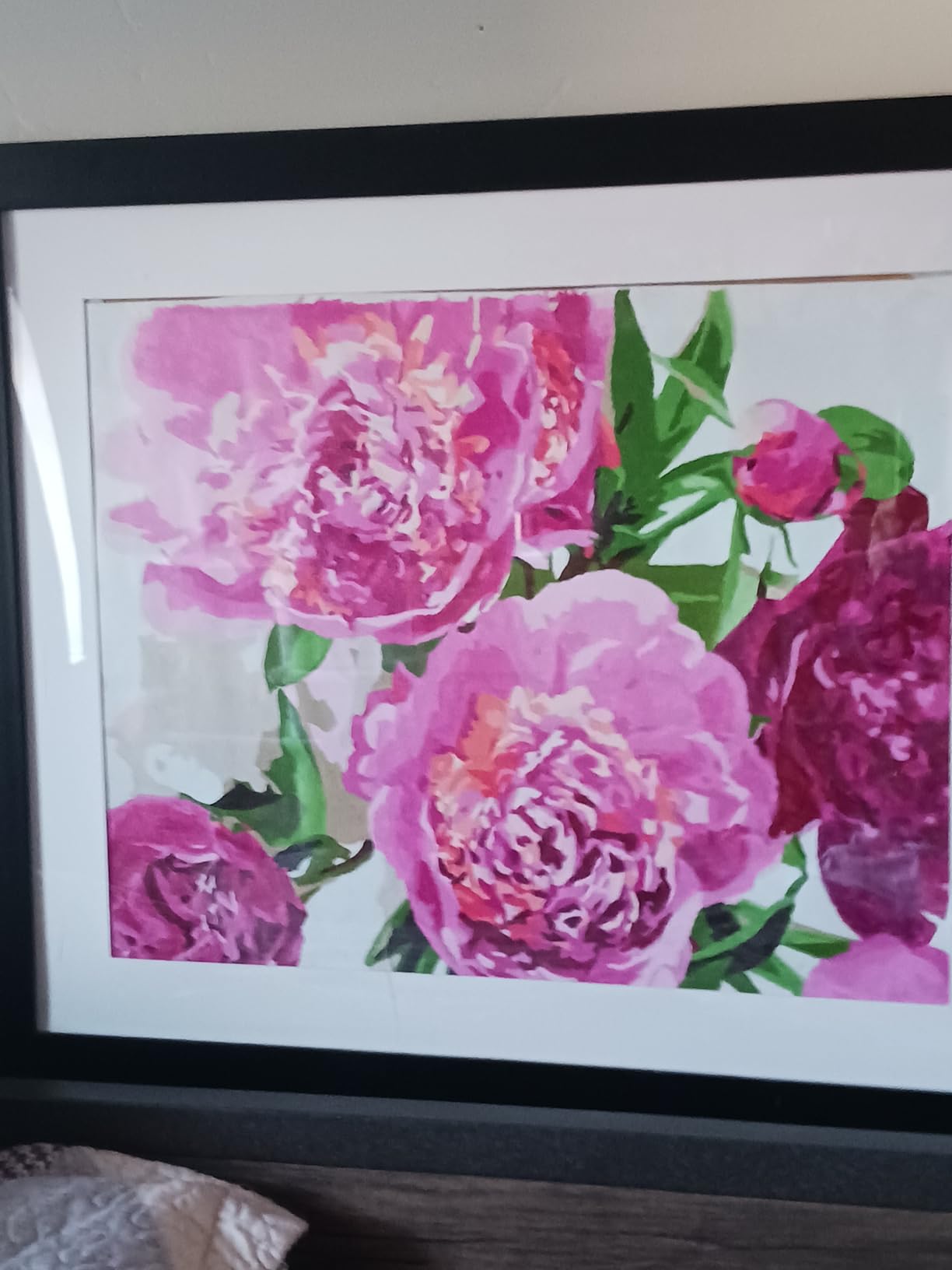 Pink Picasso Paint by Number Kit, for Adults & Teens, 16x20, Perfect Petals | Botanical Floral Collection, Acrylic Paints and Brushes included, Pre-printed high quality canvas, DIY art kit, Gift-ready customer photo 2