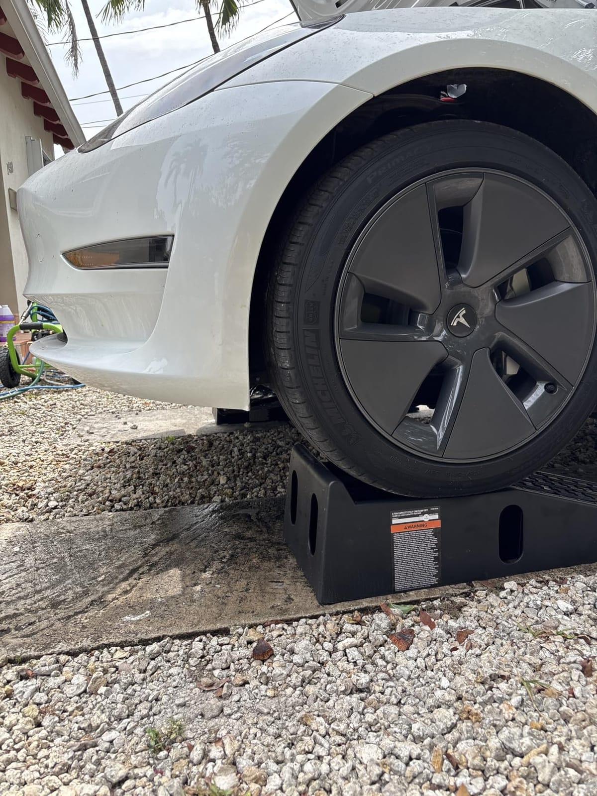 Ironton Poly Car Ramp Set, 12,000-Lb. GVW, 35.5in.L x 12in.W, 2-Pc. | High-impact construction, 6,000-lb. capacity per ramp, Non-skid tread, Rubber feet, Fits cars/SUVs/trucks/vans customer photo 2