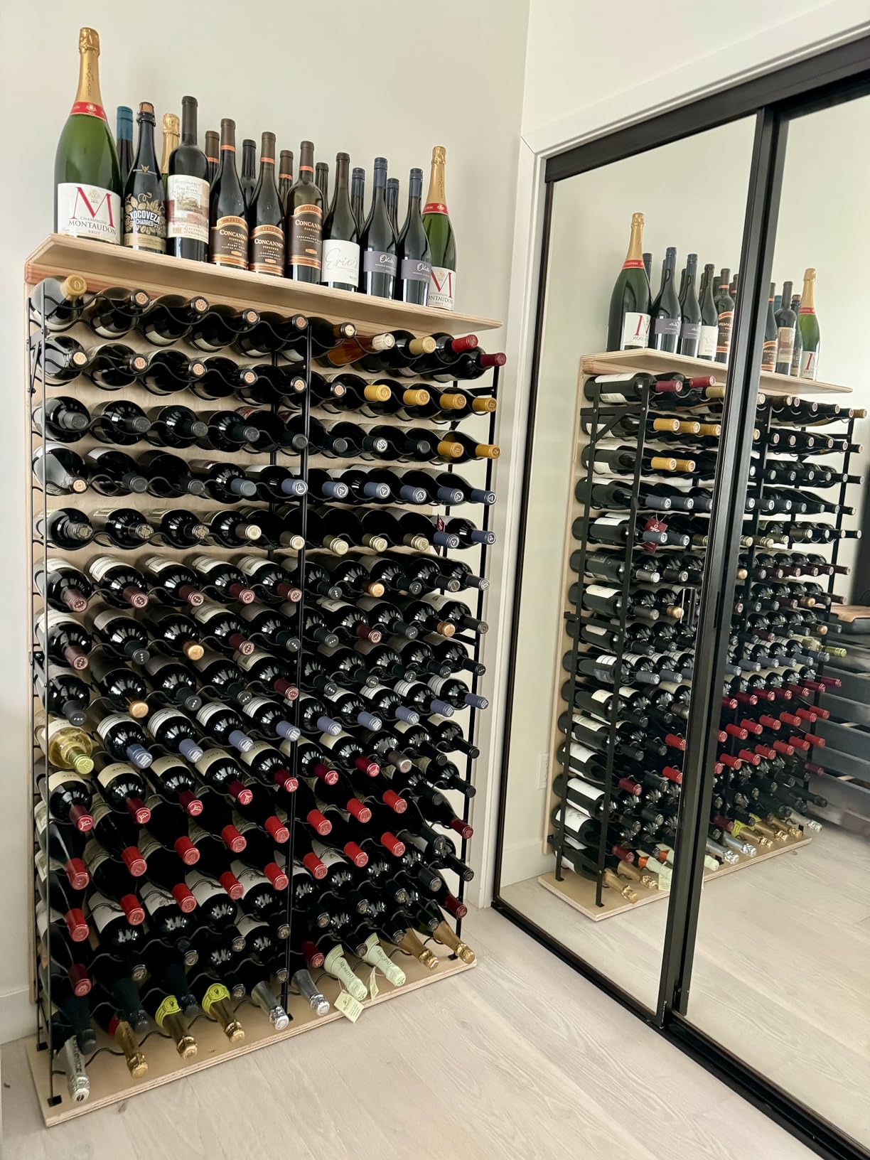 Sorbus Wine Rack Freestanding Floor - Wine Bottle Holder Holds 75 Bottles of Wine - 75 Bottle Capacity Wine Storage for Any Bar, Wine Cellar, Kitchen, Dining Room (New Improved Design) customer photo 1
