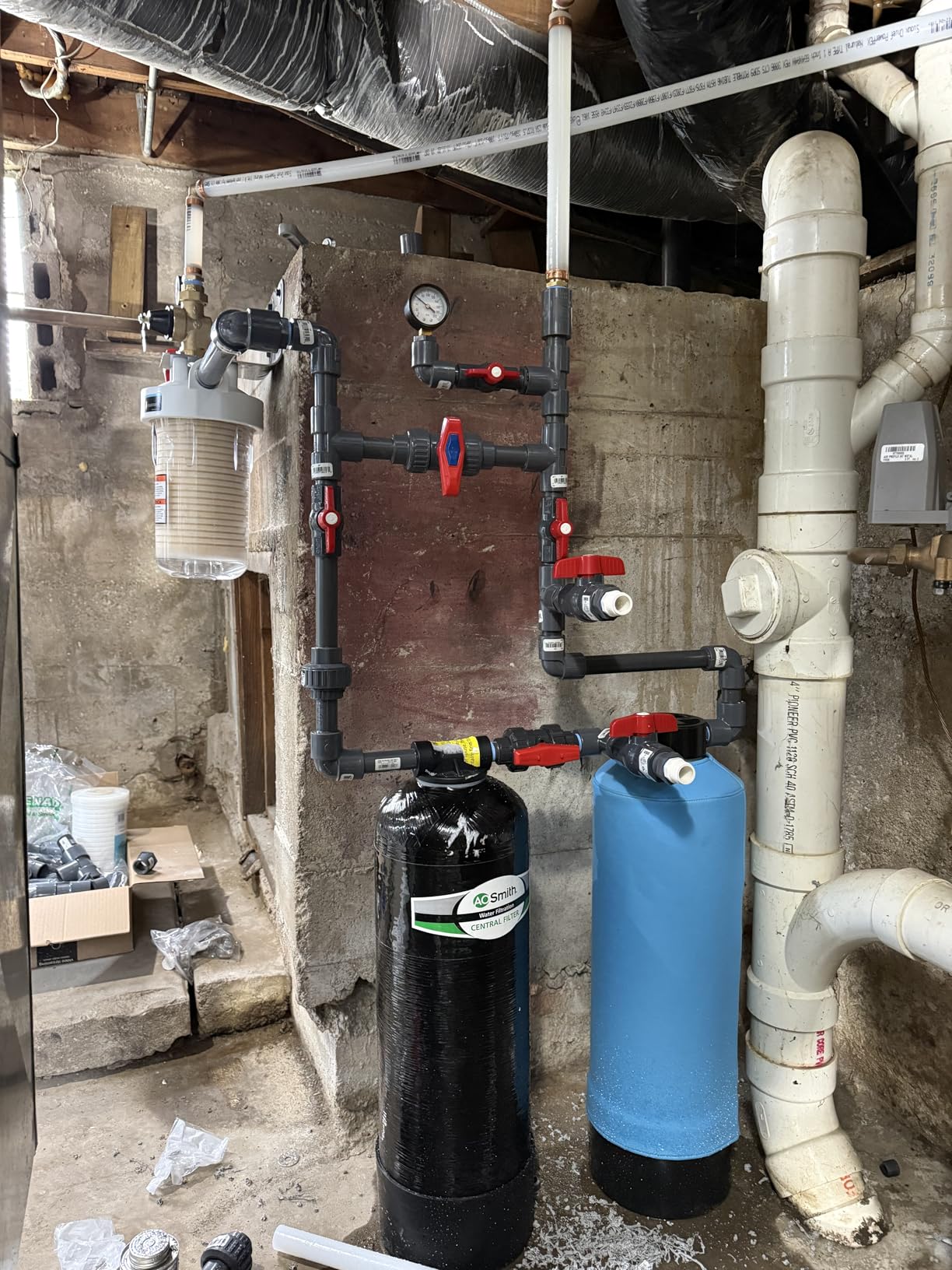 AO Smith Whole House Water Filter System - 600K Gallons or 6 Years - Whole Home Filtration for Well & City Water - 3/4