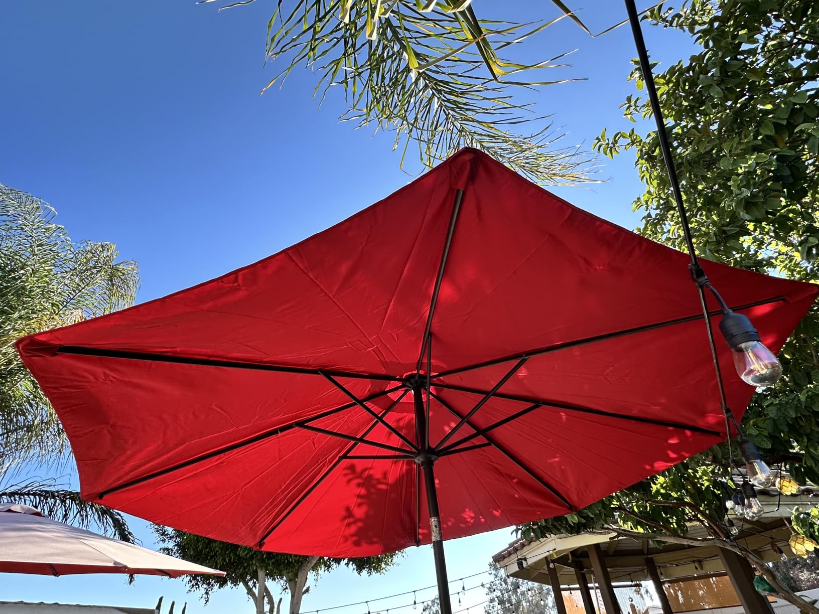 ABCCANOPY 9ft Outdoor Umbrella Replacement Top Suit 8 Ribs (Turquoise) - 1 Year No Fading, Blocks 95% Harmful Rays, Double-Stitch Seams, Easy Install & Storage, Canopy Only, Ideal for Patio, Garden customer photo 2
