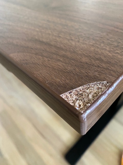 UPLIFT DESK V3 2-Leg Walnut Laminate Wood Standing Desk - Adjustable Height, Advanced 1-Touch Memory Keypad, Under Desk Cable Management, Wire Grommets & Rocker Board (Black C-Frame, 60 x 30 inch) customer photo 1