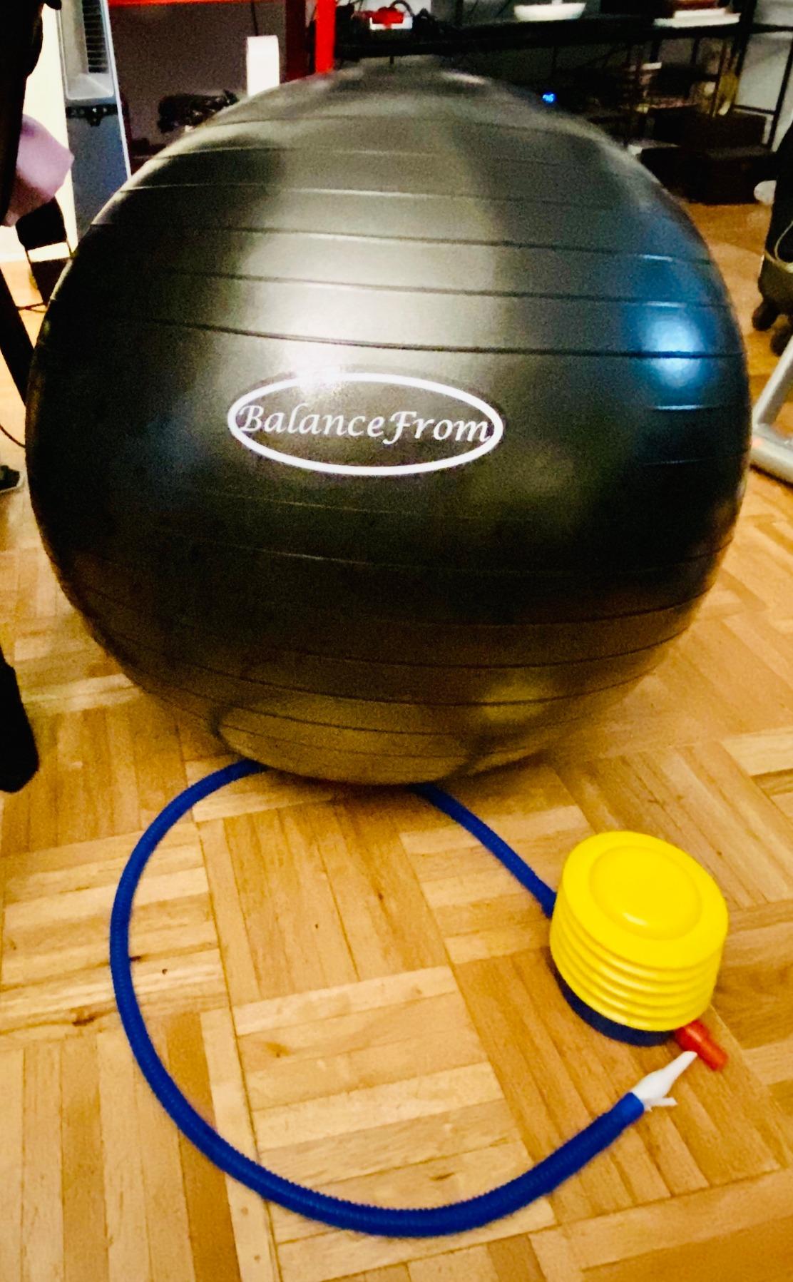 Fitvids Anti-Burst and Slip Resistant Exercise Ball Yoga Ball Fitness Ball Birthing Ball with Quick Pump customer photo 1