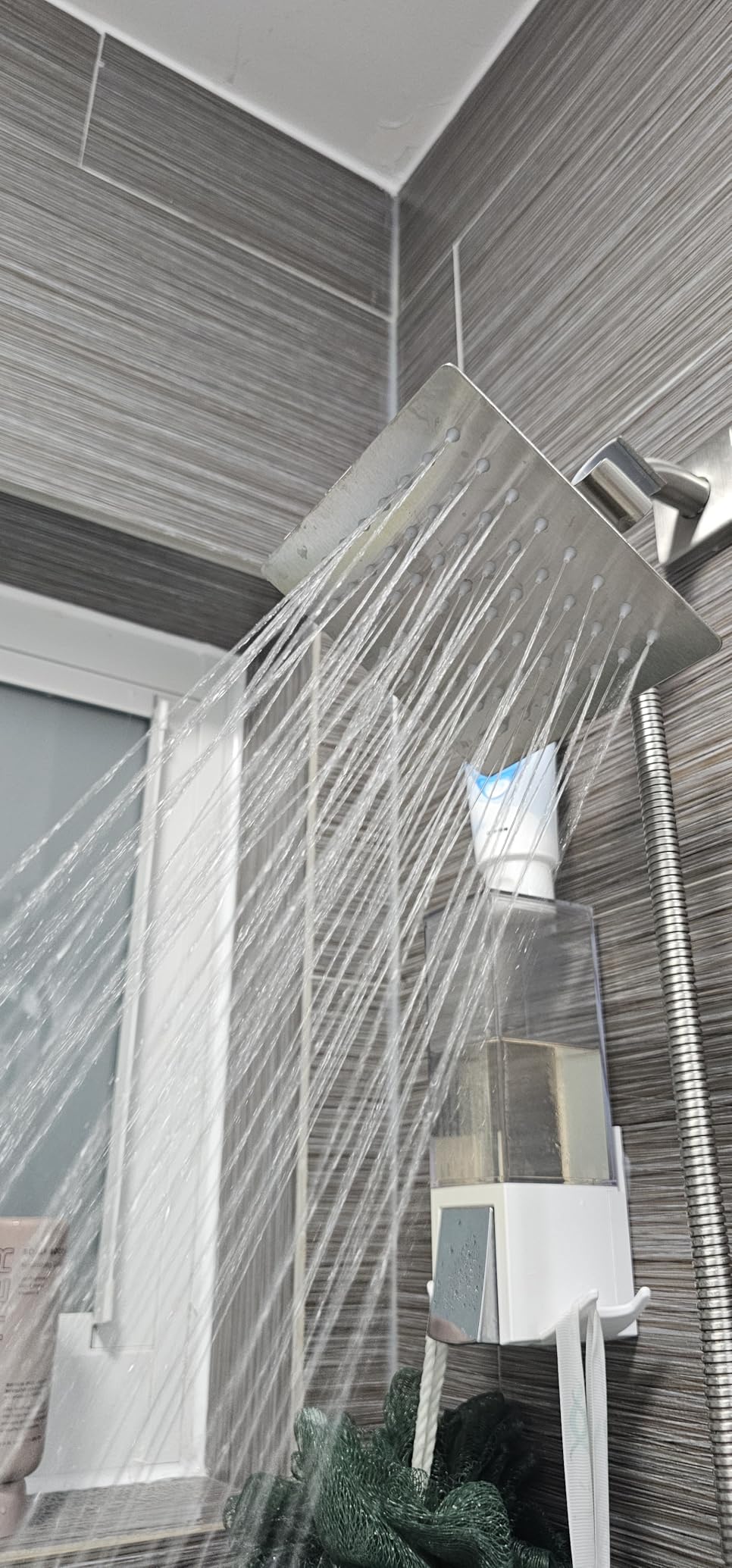 NearMoon Rain Shower Head, High Flow Stainless Steel Square Rainfall Shower, Waterfall Bath Shower Body Covering, Ceiling or Wall Mount (12 Inch, Matte Black) customer photo 1