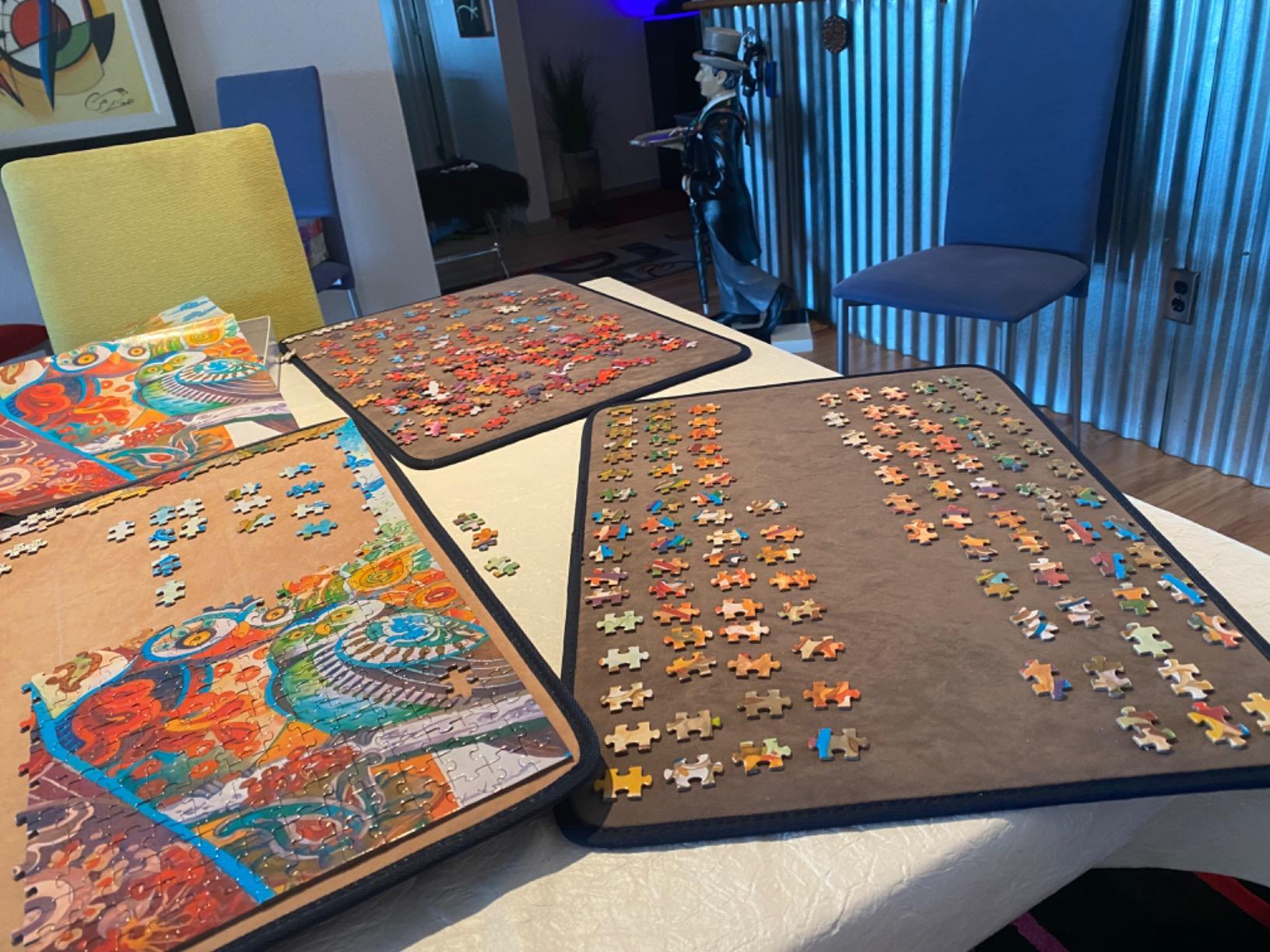Becko US 1000 Piece Puzzle Board, Portable Case with Trays & Attached Cover | Puzzle Tray Board for Adults With Handles, Easy Transport / Storage, Non-slip Surface, Hold Puzzles Pieces In Place customer photo 1