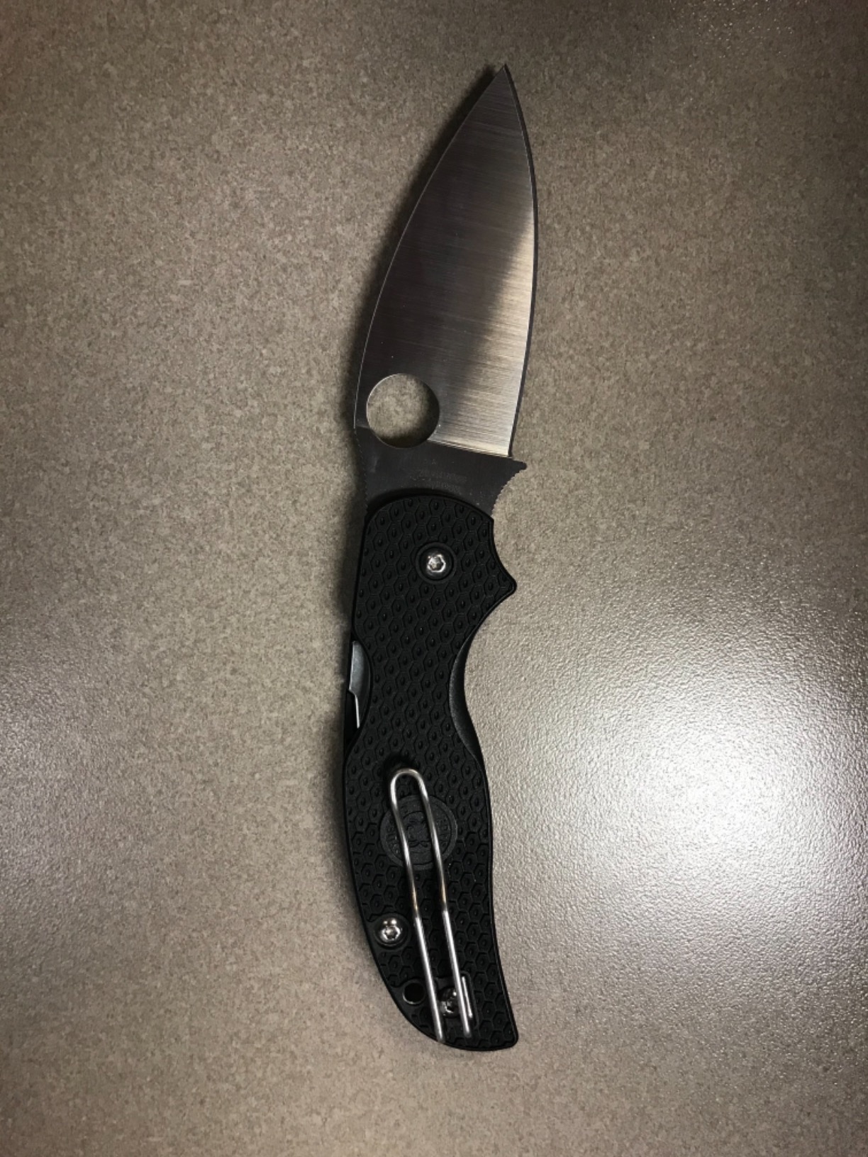 Spyderco Sage 5 Lightweight Folding Pocket Knife, PlainEdge | Black, 7.13