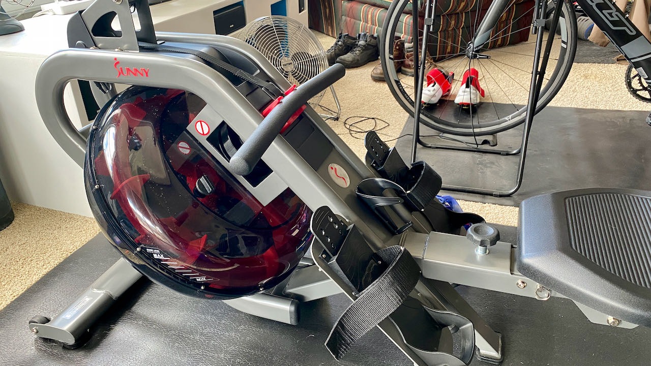 Sunny Health & Fitness AquaStrive Series Smart Water Rower, 300LB Capacity Plus Dynamic Hydro Resistance for Home Cardio Workout, Free SunnyFit Training App Connection customer photo 1