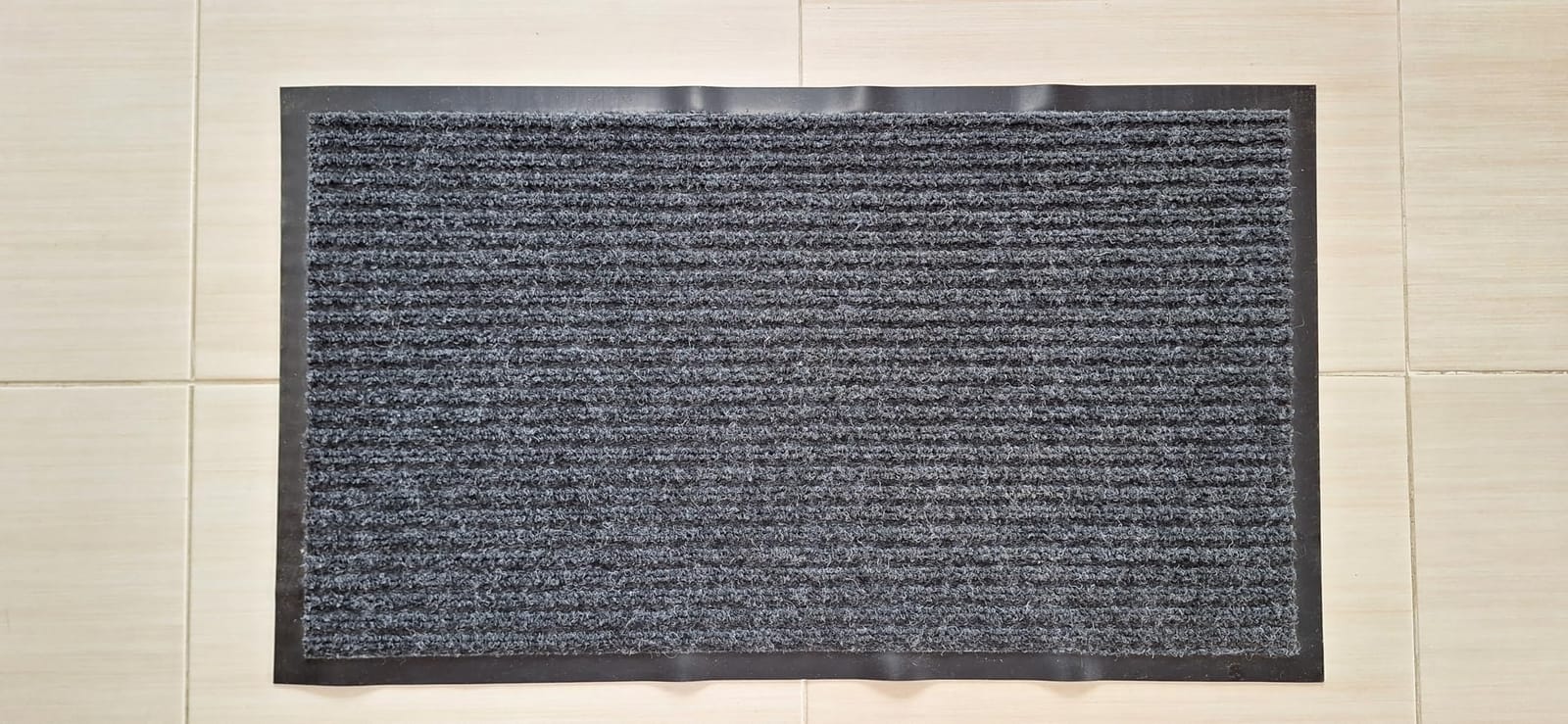 Front Door Mat, Indoor Outdoor Welcome Entryway Doormat, 30x17 Steel Gray | 2-Pack low-profile muddy doormats trap dirt, mud & moisture from shoes & pet paws for inside outside porch, patio & entryways customer photo 1