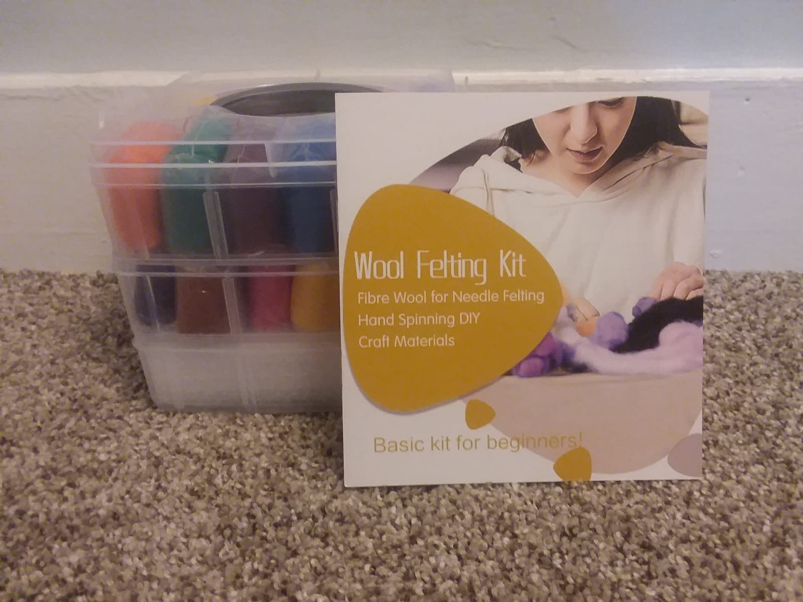JUPEAN Needle Felting Kits for Beginners Adults Needle Felting Supplies | 24 Colors Wool Roving Wool Felting Kit Needle Felting Tools Complete Needle Felting Starter Kit customer photo 2