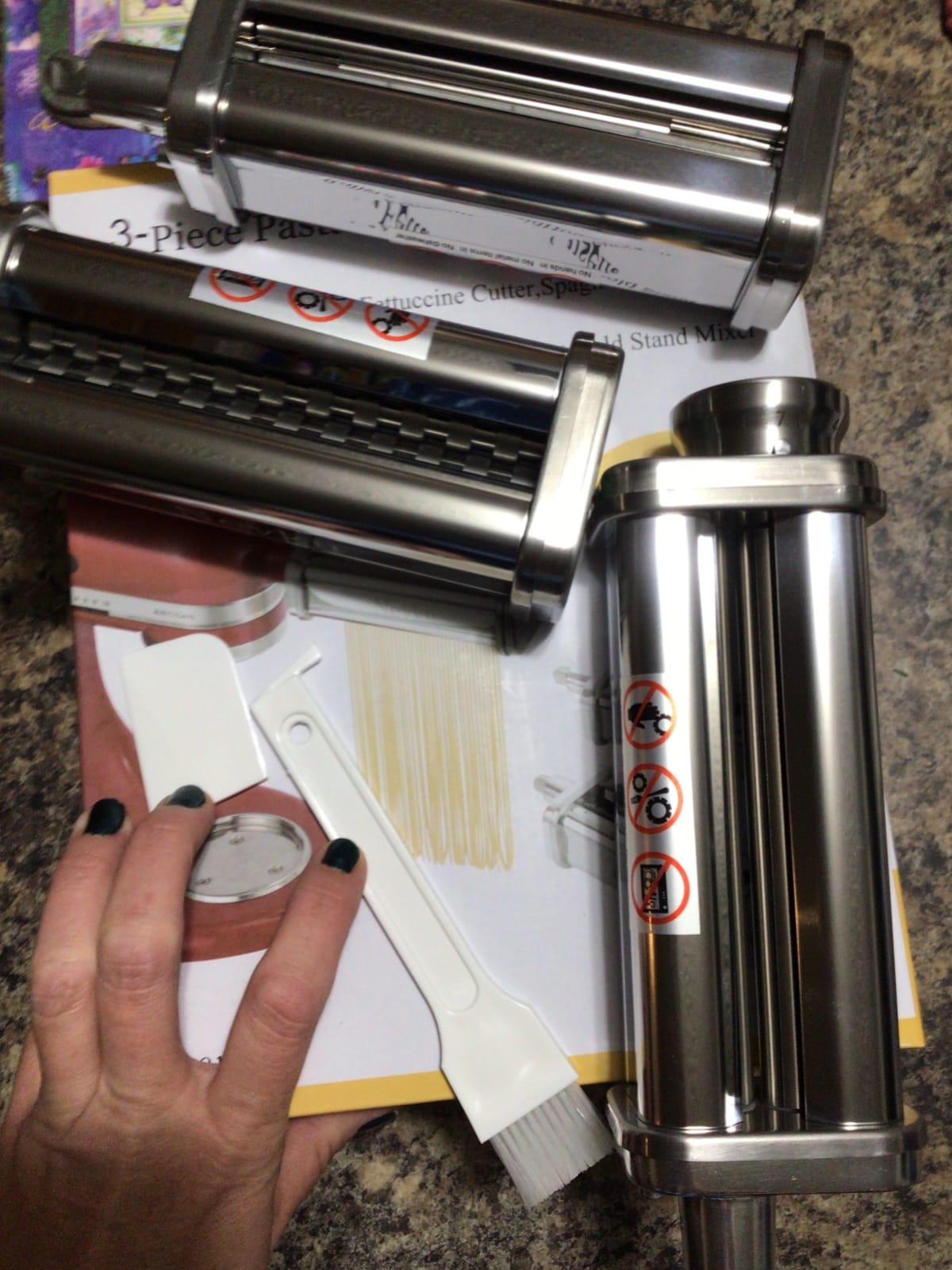 Pasta Maker Attachments Set for all KitchenAid Stand Mixer, including Pasta Sheet Roller, Spaghetti Cutter, Fettuccine Cutter by Nevku customer photo 1