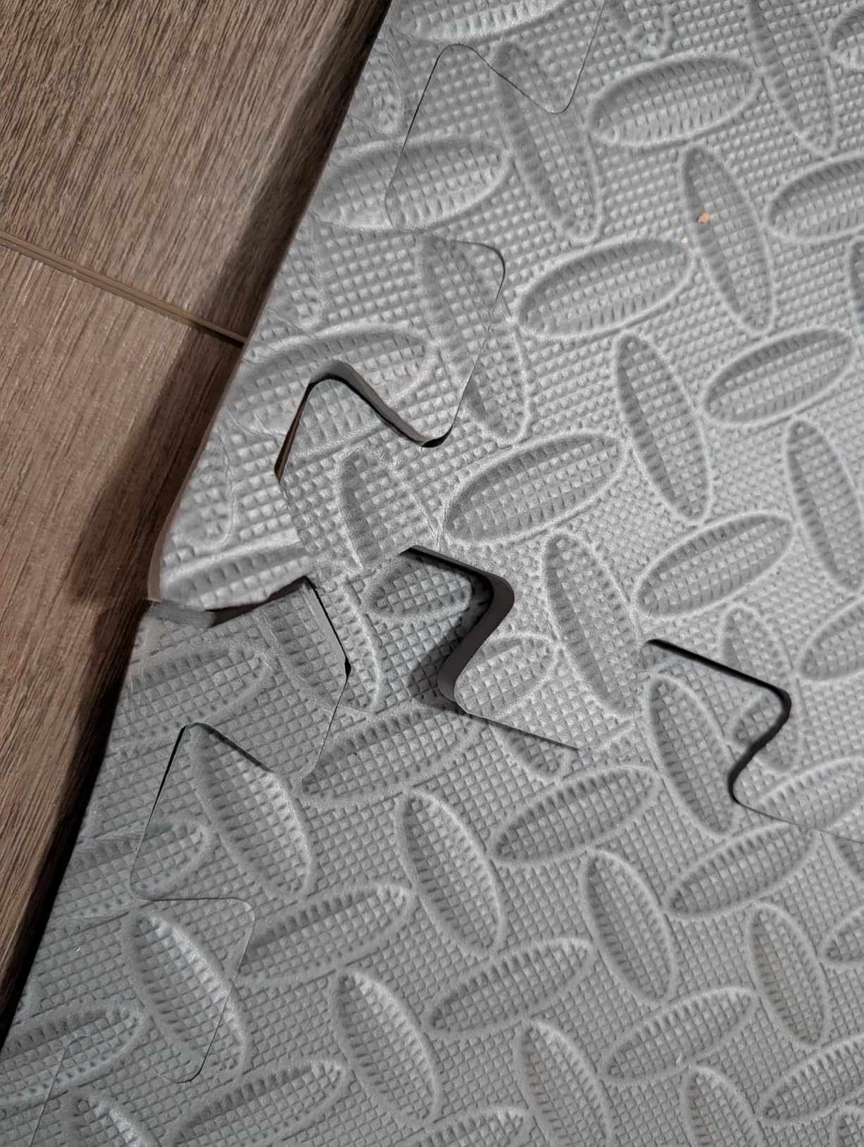 ProsourceFit Exercise Puzzle Mat ½-inch, EVA Interlocking Foam Floor Tiles for Home Gym, Workout Equipment, Kids Play Areas, Grey, 48 SQ FT - 12 Tiles customer photo 2