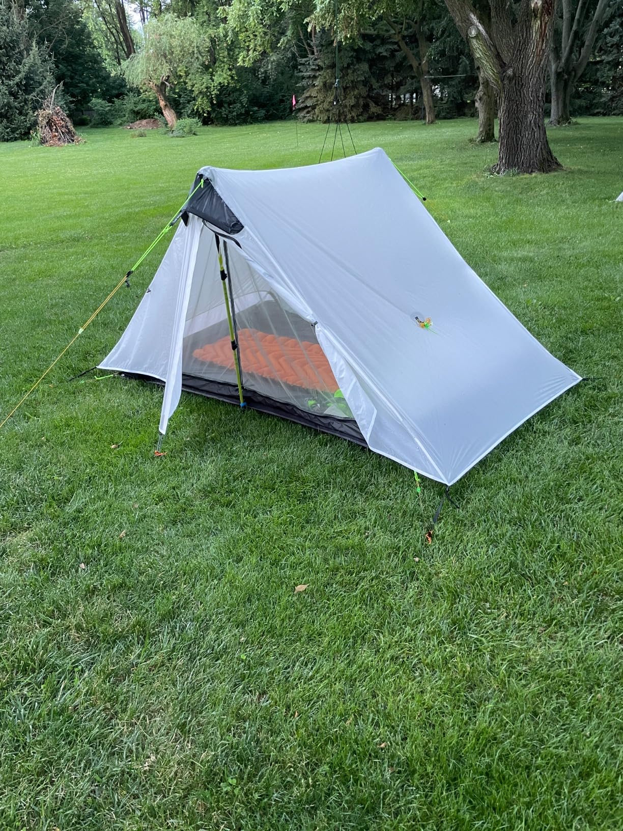 Insulated Static V Lite Inflatable Sleeping Pad | Comfortable, Lightweight, Easy to Inflate, Portable Air Bed for Hiking, Backpacking & Camping - Orange customer photo 2