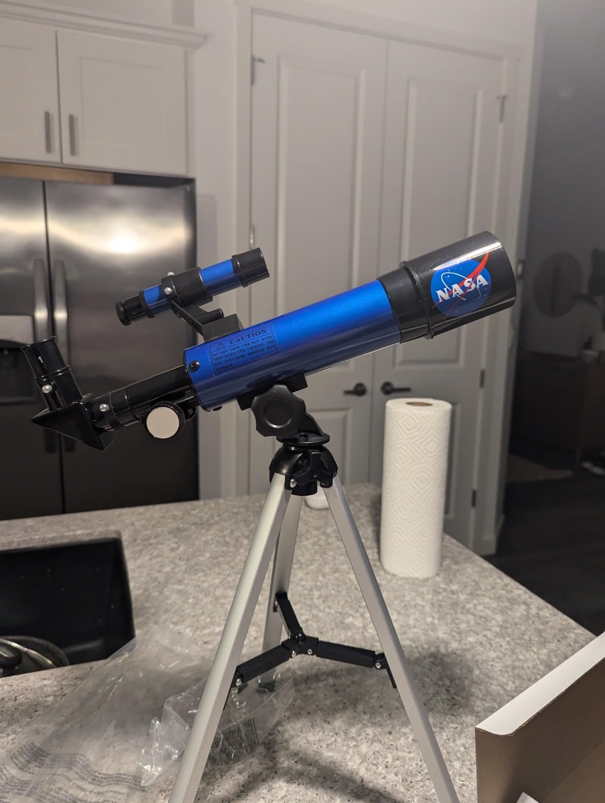 NASA Lunar Telescope for Kids Ages 8-12 with Tripod and Finder Scope | 90x Magnification, Two Eyepieces, Tabletop Tripod, Beginner Astronomy, Space Toys, NASA Birthday Gift customer photo 1