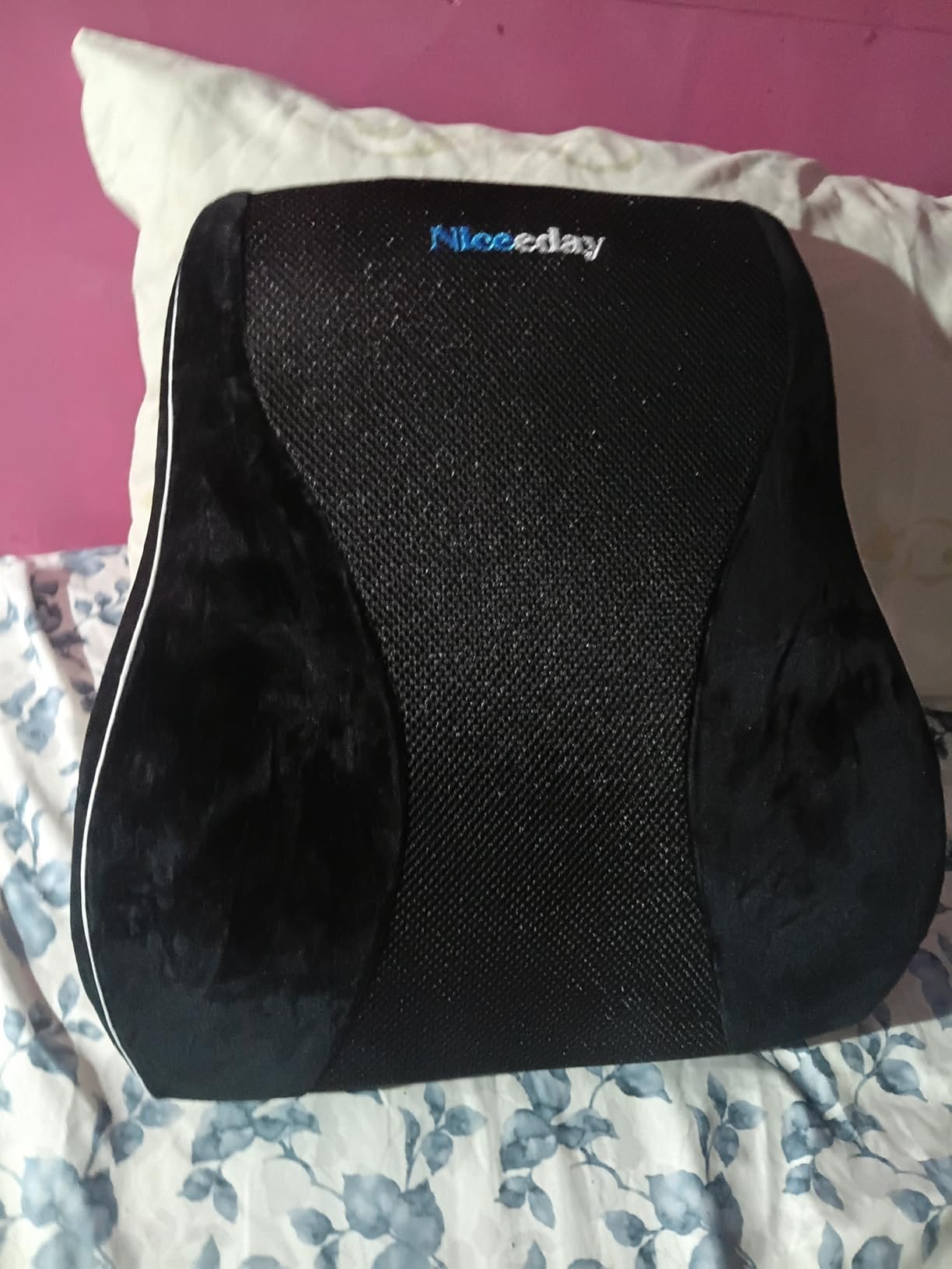 Niceeday Lumbar Support Pillow for Office Chair Car Back Support Pillow, Memory Foam Gaming Chair Desk Chair Back Cushion for Lower Back Pain Relief, Ergonomic Back Rest, Office Home Essentials customer photo 2
