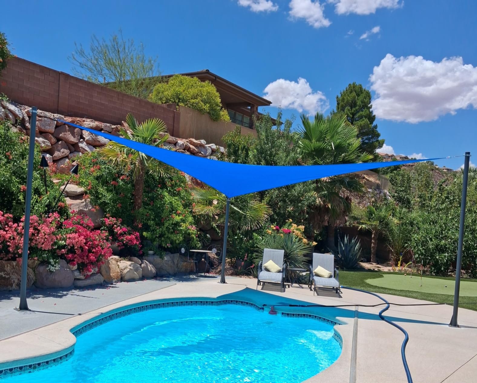 AsterOutdoor Sun Shade Sail Rectangle 12' x 16' UV Block Canopy for Patio Backyard Lawn Garden customer photo 2