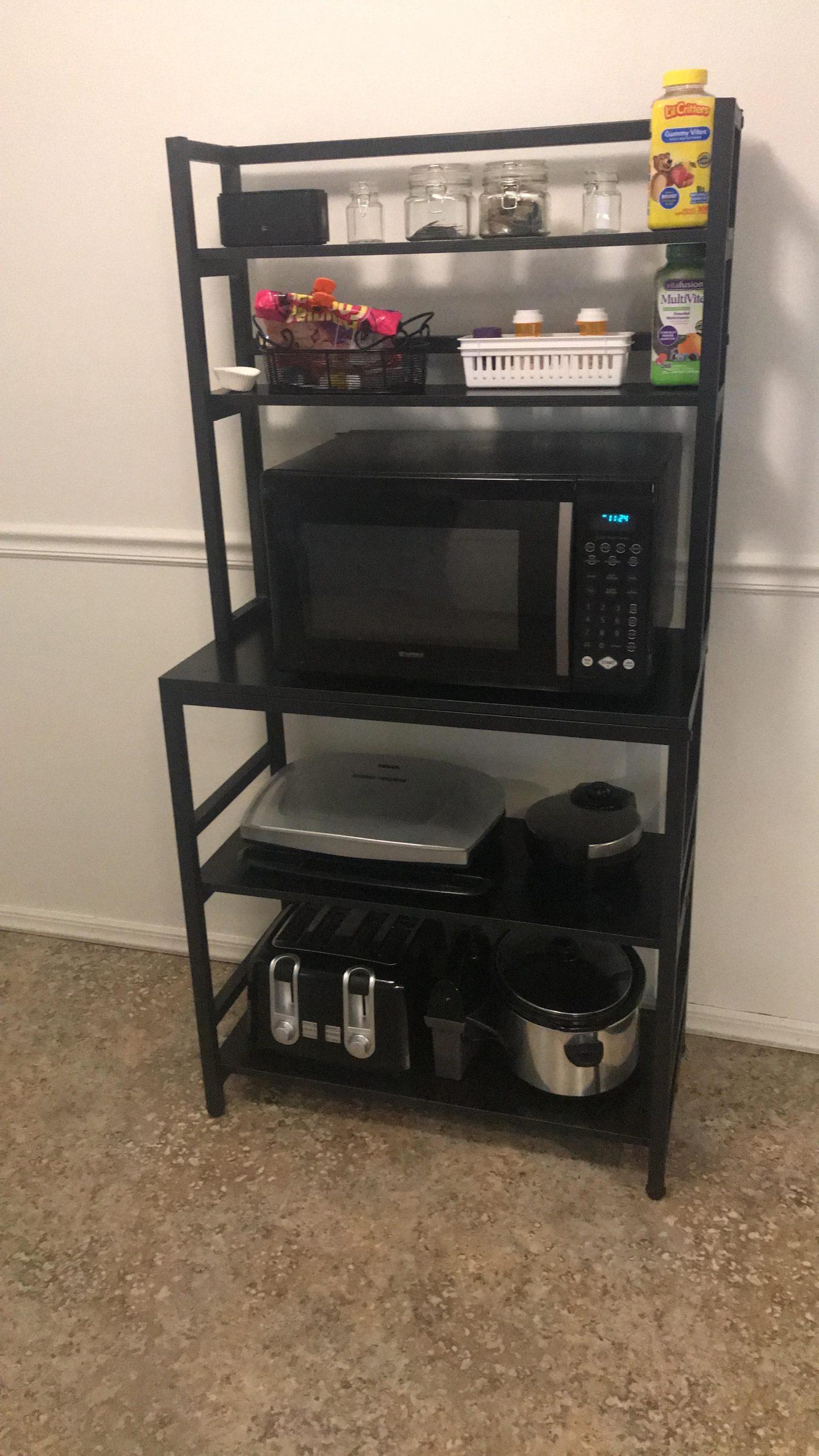 Tribesigns 5-Tier Kitchen Bakers Rack with Hutch, Industrial Microwave Oven Stand, Free Standing Kitchen Utility Cart Storage Shelf Organizer (Rustic Brown) customer photo 1