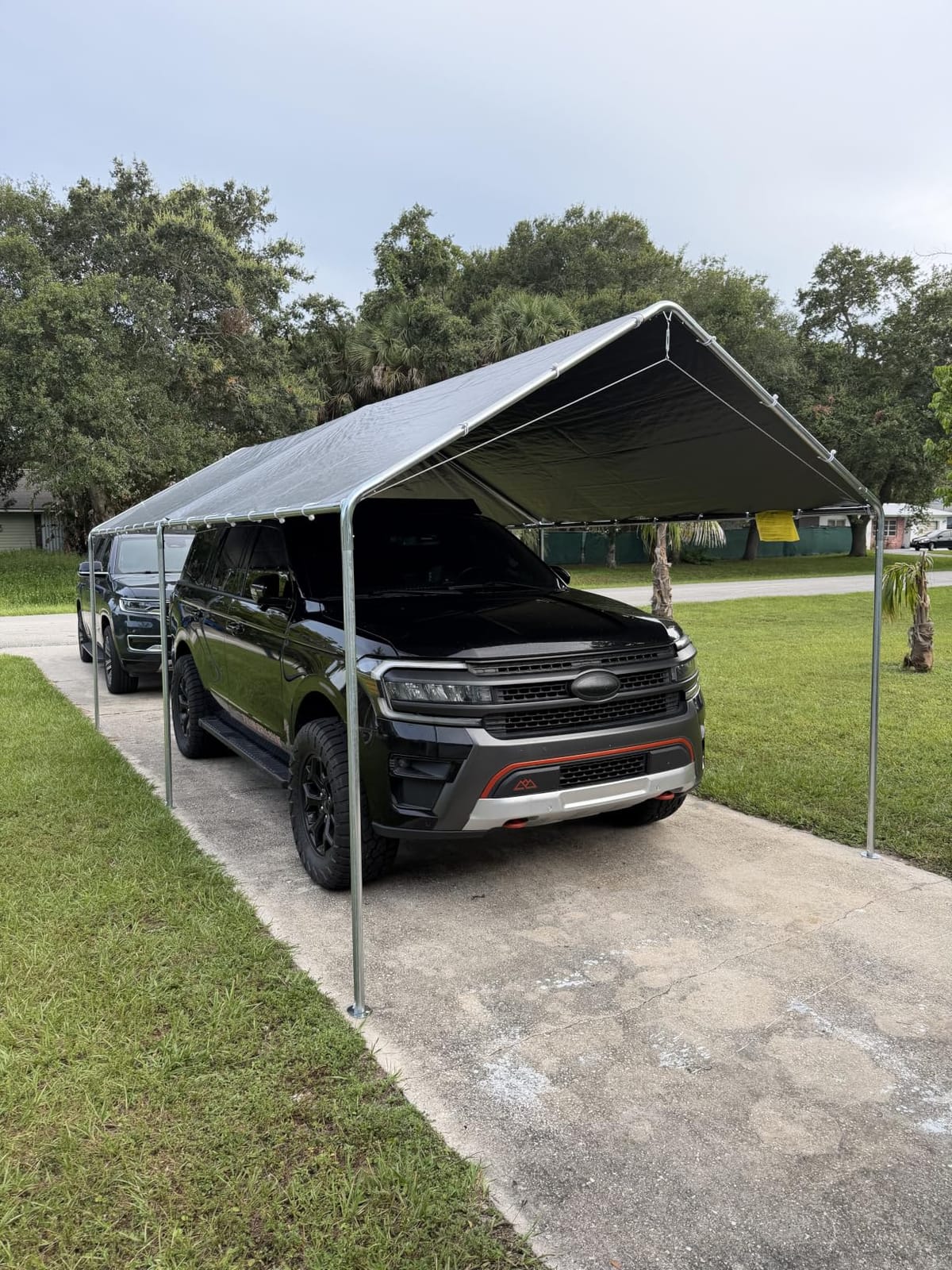 Outsunny 10'x20' Carport Outdoor Heavy Duty Galvanized Car Canopy White | Party Tent, Anchor Kit, 3 Reinforced Steel Cables customer photo 2