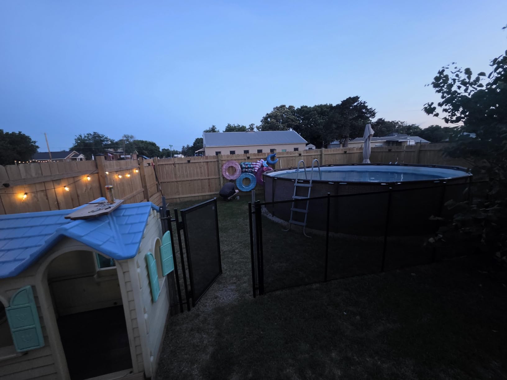 VINGLI Pool Fence 4Ft x 96Ft, Swimming Safety Fencing for Inground Pools | Safety barrier fencing for kids & pets, mesh pool fence prevents accidental access, weather-resistant black fence customer photo 1
