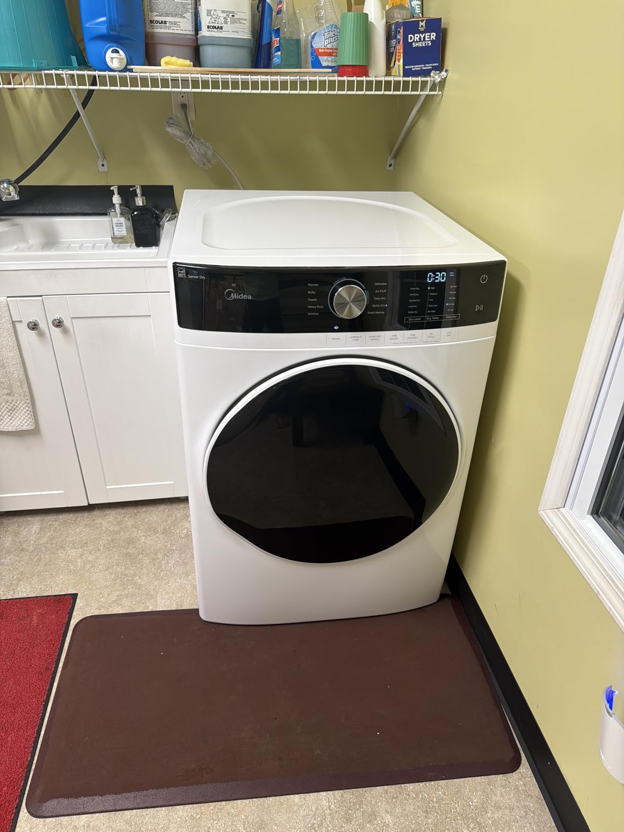 Midea MLG45N1AWW 8.0 Cu. Ft. Gas Dryer, Front Load Matching, Sensor Dry, White customer photo 1