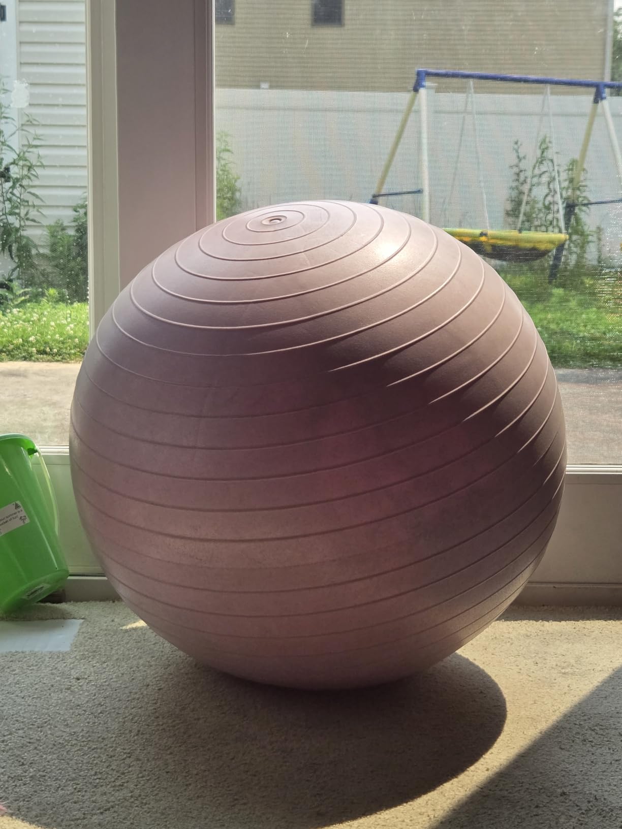 Primasole Exercise Ball for Balance Stability Fitness Workout Yoga Pilates at Home Office & Gym Birthing Ball for Pregnancy, Office Ball Chair customer photo 1