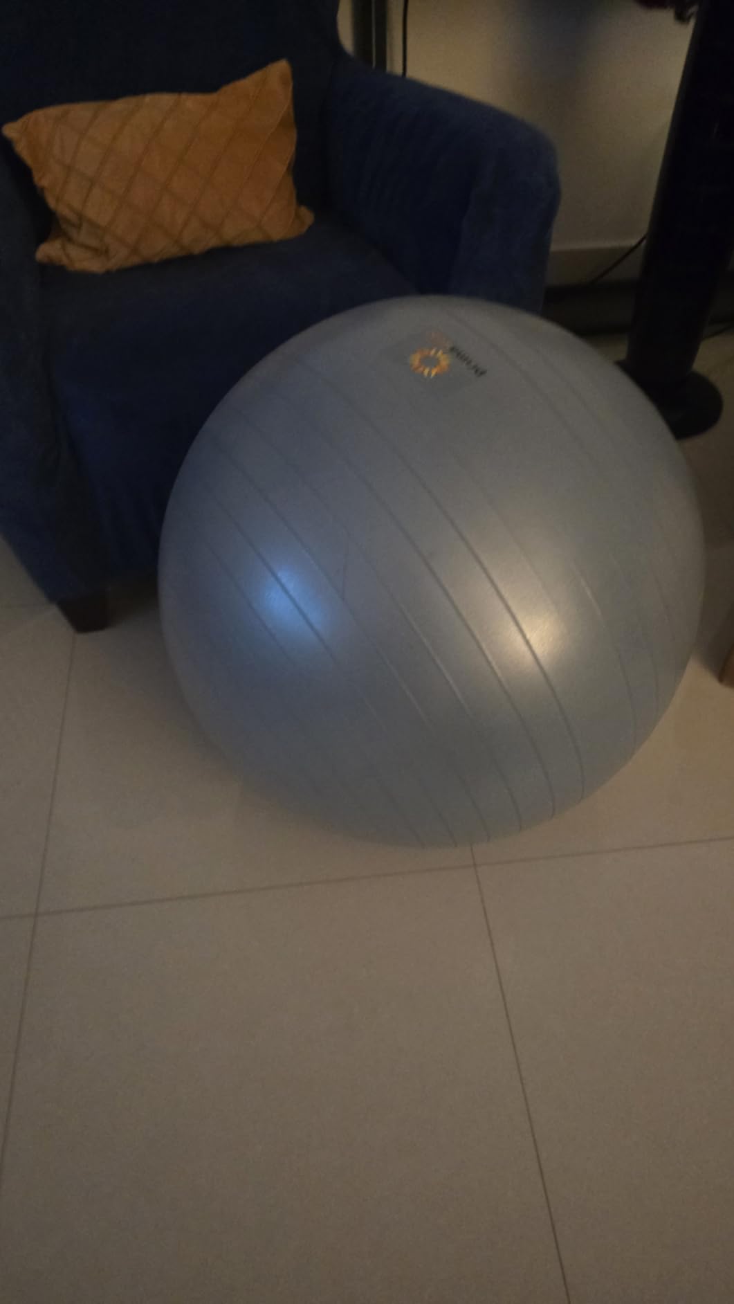 Primasole Exercise Ball for Balance Stability Fitness Workout Yoga Pilates at Home Office & Gym Birthing Ball for Pregnancy, Office Ball Chair customer photo 2