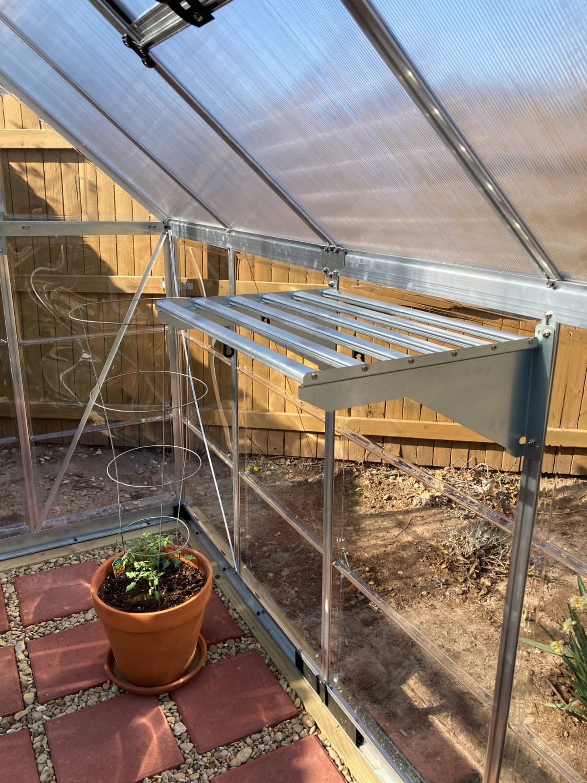 Palram - Canopia Four Heavy Duty Shelf Kits for Most Canopia Greenhouses | Greenhouse Accessory, Durable Metal Aluminum Plant Shelving, Storage, Organization, Garden Space, Easy To Install, Adjustable customer photo 1