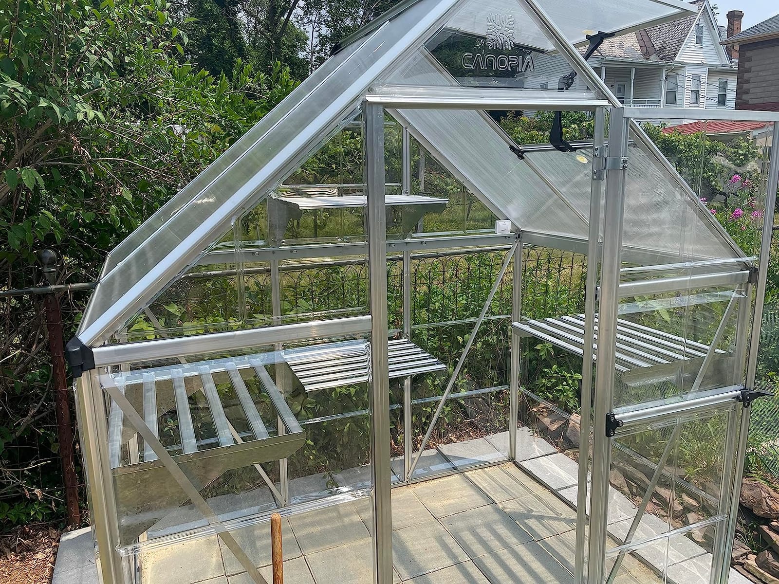 Palram - Canopia Four Heavy Duty Shelf Kits for Most Canopia Greenhouses | Greenhouse Accessory, Durable Metal Aluminum Plant Shelving, Storage, Organization, Garden Space, Easy To Install, Adjustable customer photo 2