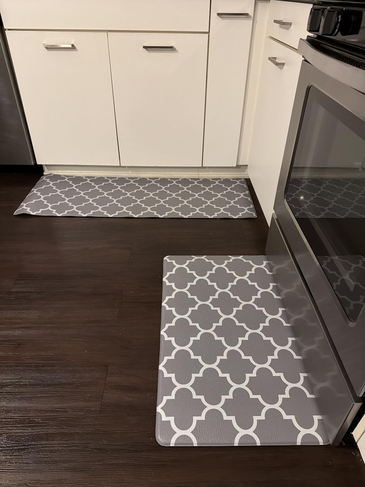 KMAT Kitchen Mat Set of 2, Cushioned Anti-Fatigue Kitchen Mats for Floor | Waterproof Non-Slip Kitchen Rugs Heavy Duty PVC Ergonomic Comfort Foam Rug for Kitchen, Floor Home, Office, Sink, Laundry customer photo 2