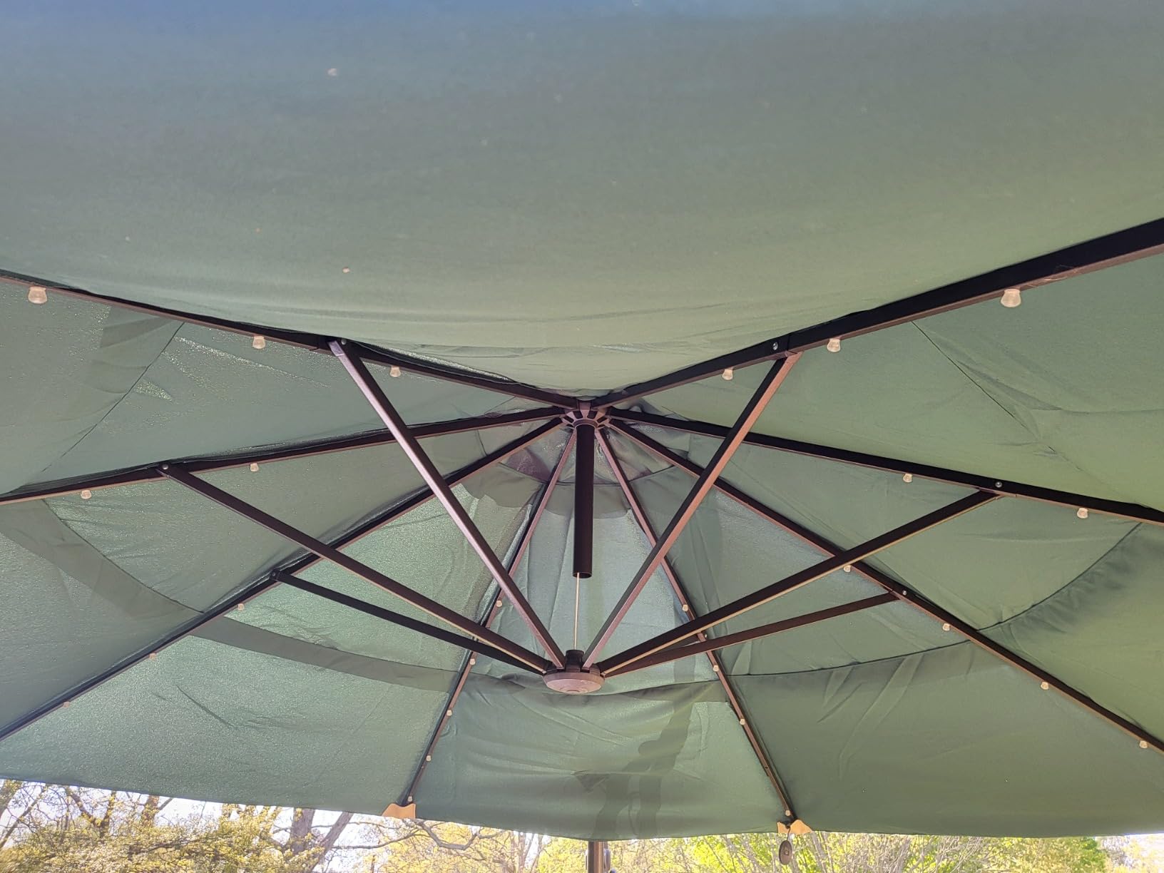 Formosa Covers 11ft Double Vented Patio Umbrella Replacement Canopy 8 Ribs Durable Olefin - UV Protective and Water Resistant Strong Outdoor Patio Umbrella Canopy (Canopy Only) (Navy Olefin) customer photo 2
