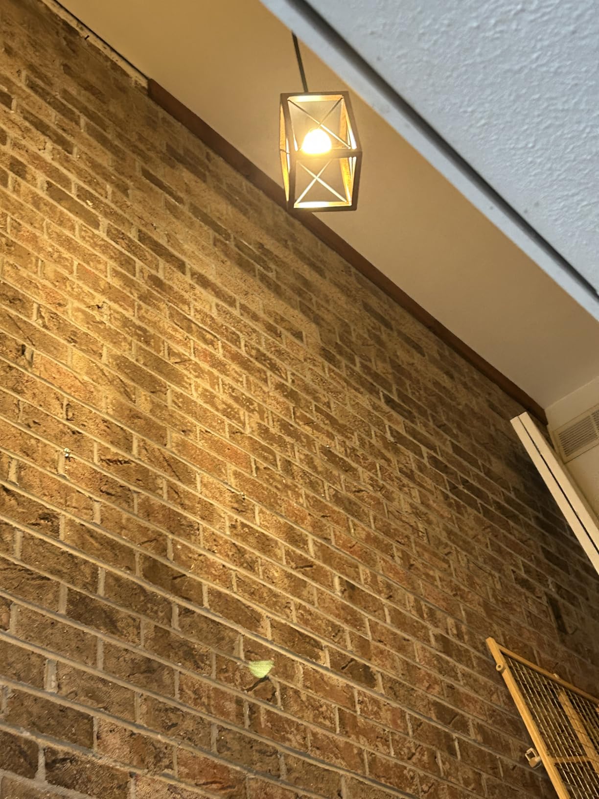 DEWENWILS Farmhouse Pendant Light, Metal Hanging Light Fixture with Wooden Grain Finish, 48 Inch Adjustable Pipes for Flat and Slop Ceiling, Kitchen Island, Bedroom, Dining Hall, E26 Base customer photo 1