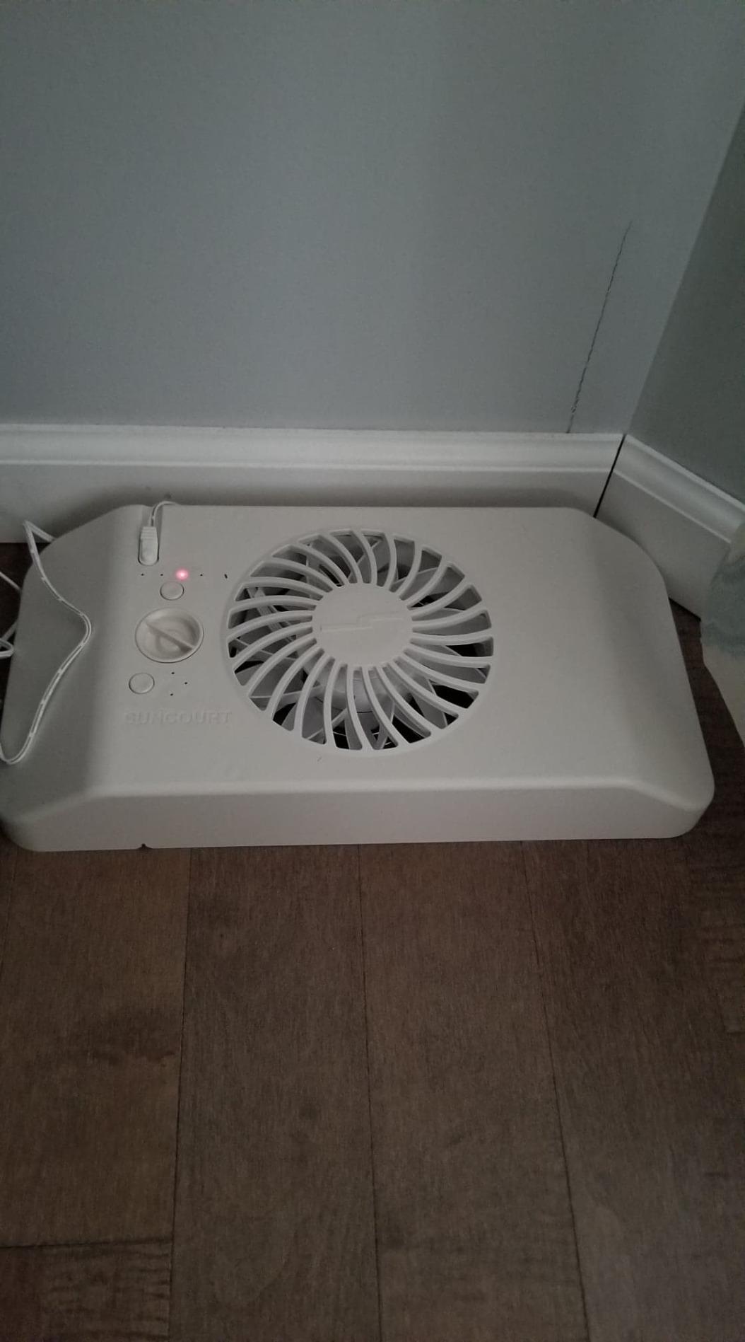 Suncourt Register Booster Fan for Floor Vents, Quiet Vent Fan (HC600) | Vent fan booster fits 4x10, 4x12, 6x10 & 6x12 registers; auto on/off; up to 300% more airflow; made in USA since 1988 customer photo 2