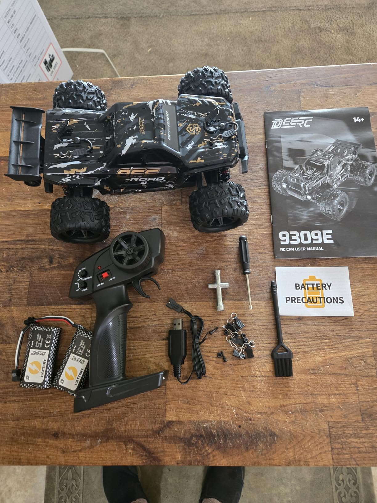 DEERC RC Cars High Speed Remote Control Car for Adults Kids 30+MPH, 1:16 Scale 4WD Off Road RC Monster Truck, Fast 2.4GHz All Terrains Toy Trucks, 2 Batteries for 40Min Play customer photo 1