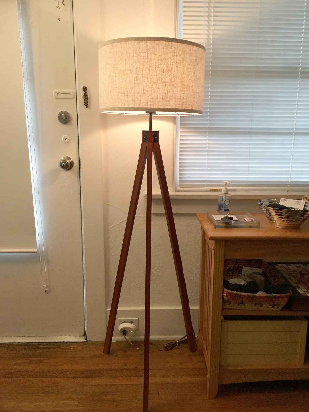 Brightech Eden Tripod LED Floor Lamp - Mid Century Dimmable Modern Light for Contemporary Living Rooms - Tall Free Standing Lamp with Solid Wood Legs for Bedroom, Office - Classic Black customer photo 2