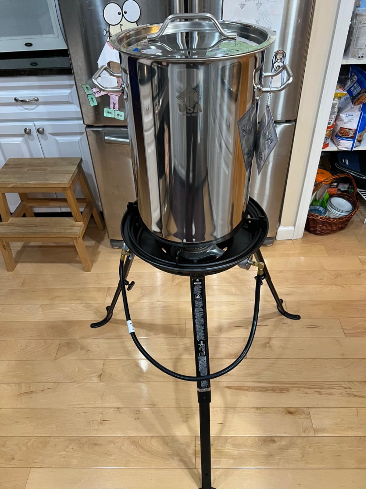 ARC 52QT Stainless Steel Stockpot for Crab Seafood Boiler w/Basket, 13 Gal | Outdoor Cooking Pot w/Steamer Rack-Divider-Lift Hook-Tube For Crawfish Lobster Shrimp Boiling-Turkey Fryer and Tamales Steam customer photo 2