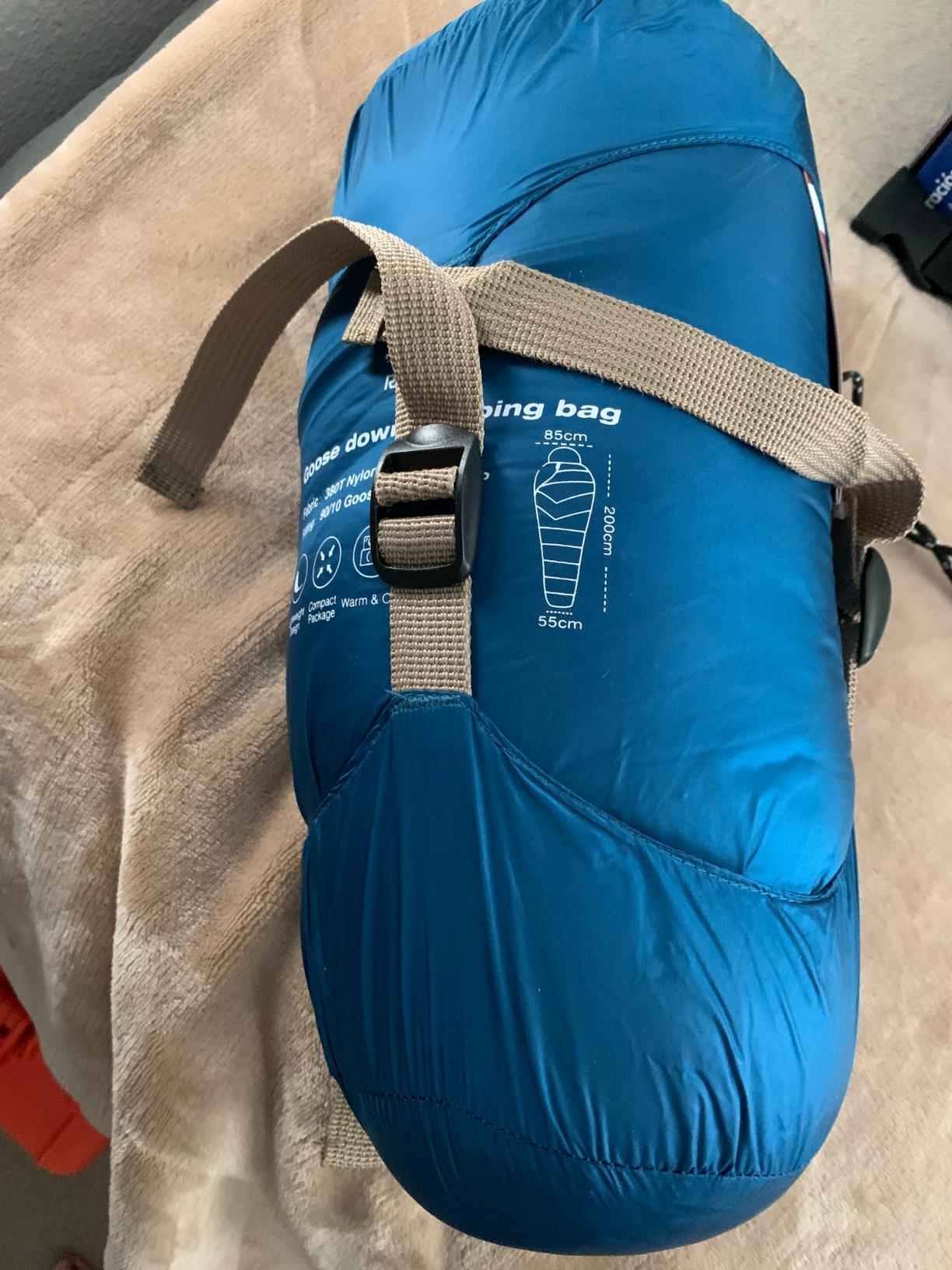 REDCAMP Mummy Goose Down Sleeping Bag Ultralight for Backpacking, 59 Degree F 800 Fill 3 Season Sleeping Bag for Camping Hiking, Cyan/Black customer photo 1
