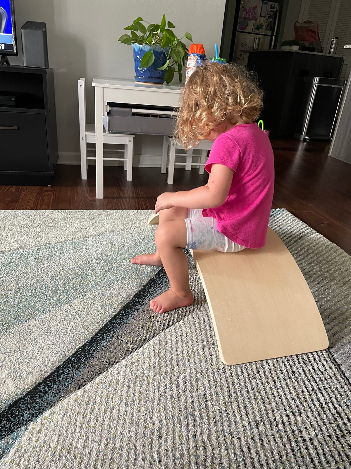 WOOD CITY Wobble Board, Wooden Balance Board Kids for Toddlers & Adults, Curvy Rocker Board for Yoga and Exercise Indoor & Outdoor, Open Ended Learning Toy Gift customer photo 1