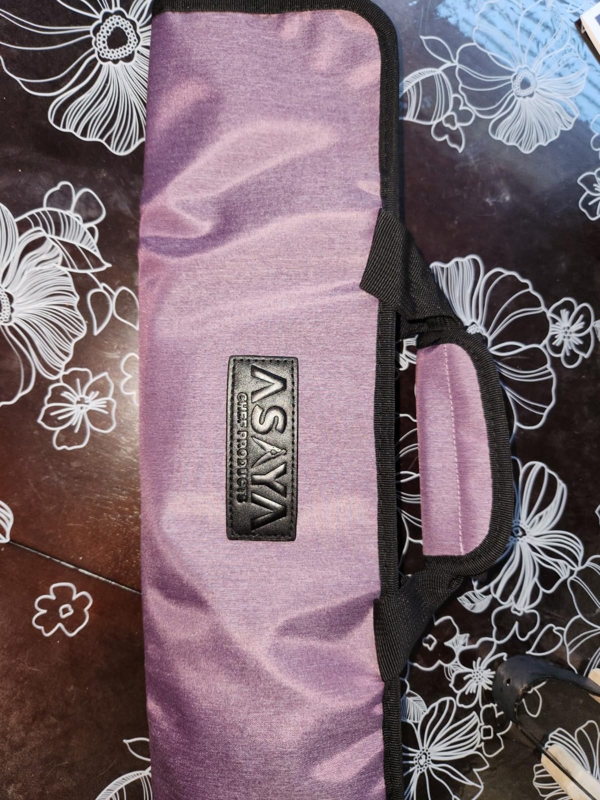Asaya Chef Knife Roll Bag - 12-Pocket Chefs Case for Kitchen Knives and Utensils, Lightweight Stain-Resistant Waxed Nylon Chef Knife Bag - Knives Not Included (Black) customer photo 1