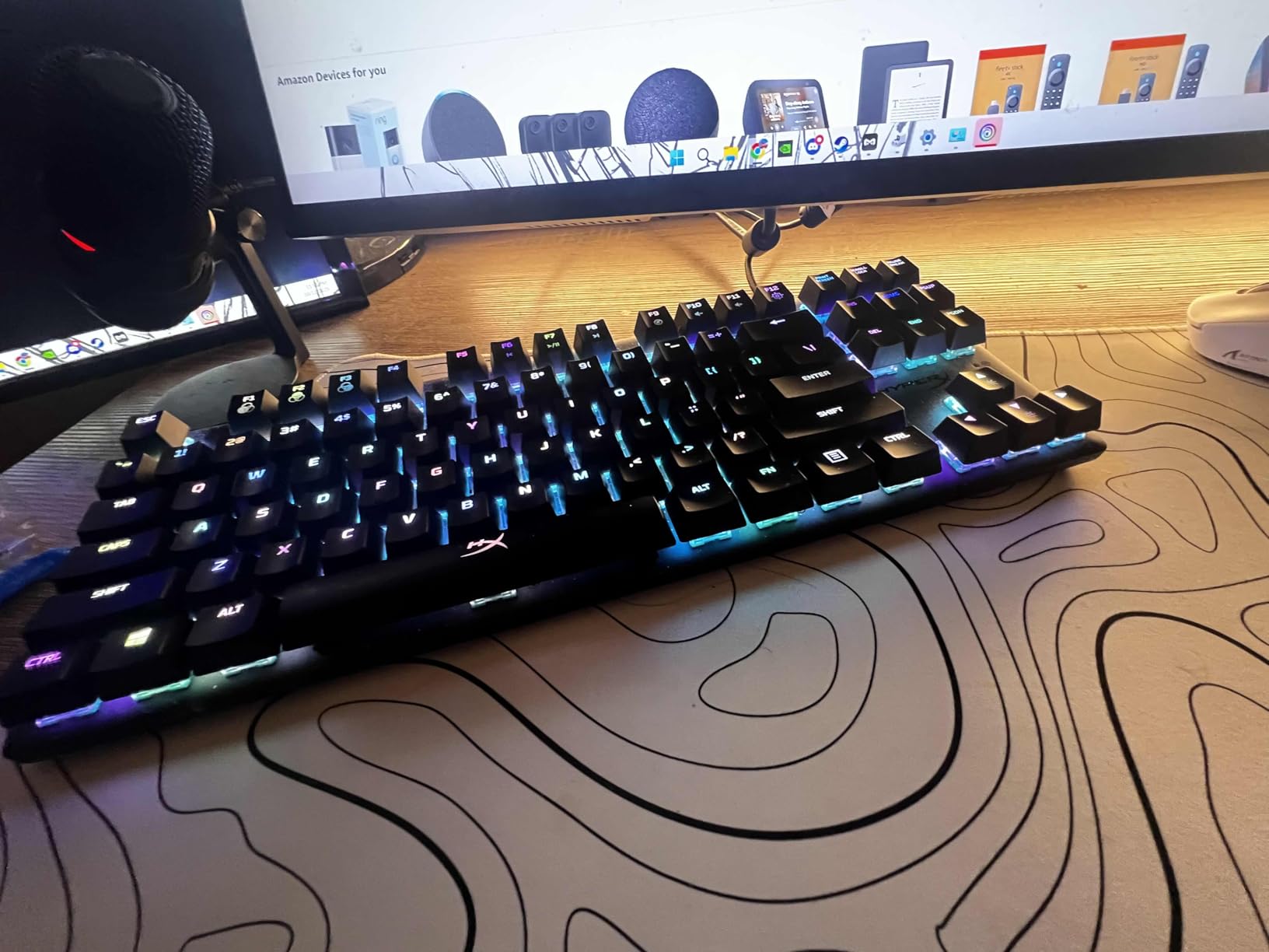 HyperX Alloy Origins Core Mechanical Gaming Keyboard Low Profile Aluminum Body Aqua Switch Tactile RGB Backlit Tenkeyless Compact (Renewed) customer photo 1