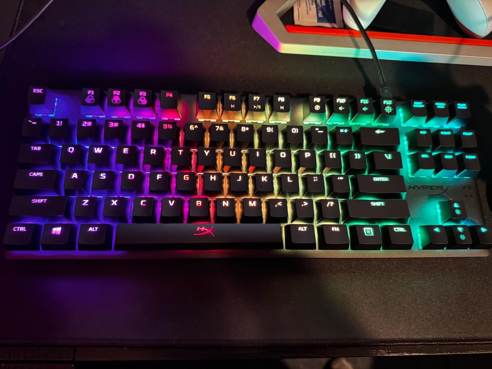 HyperX Alloy Origins Core Mechanical Gaming Keyboard Low Profile Aluminum Body Aqua Switch Tactile RGB Backlit Tenkeyless Compact (Renewed) customer photo 2
