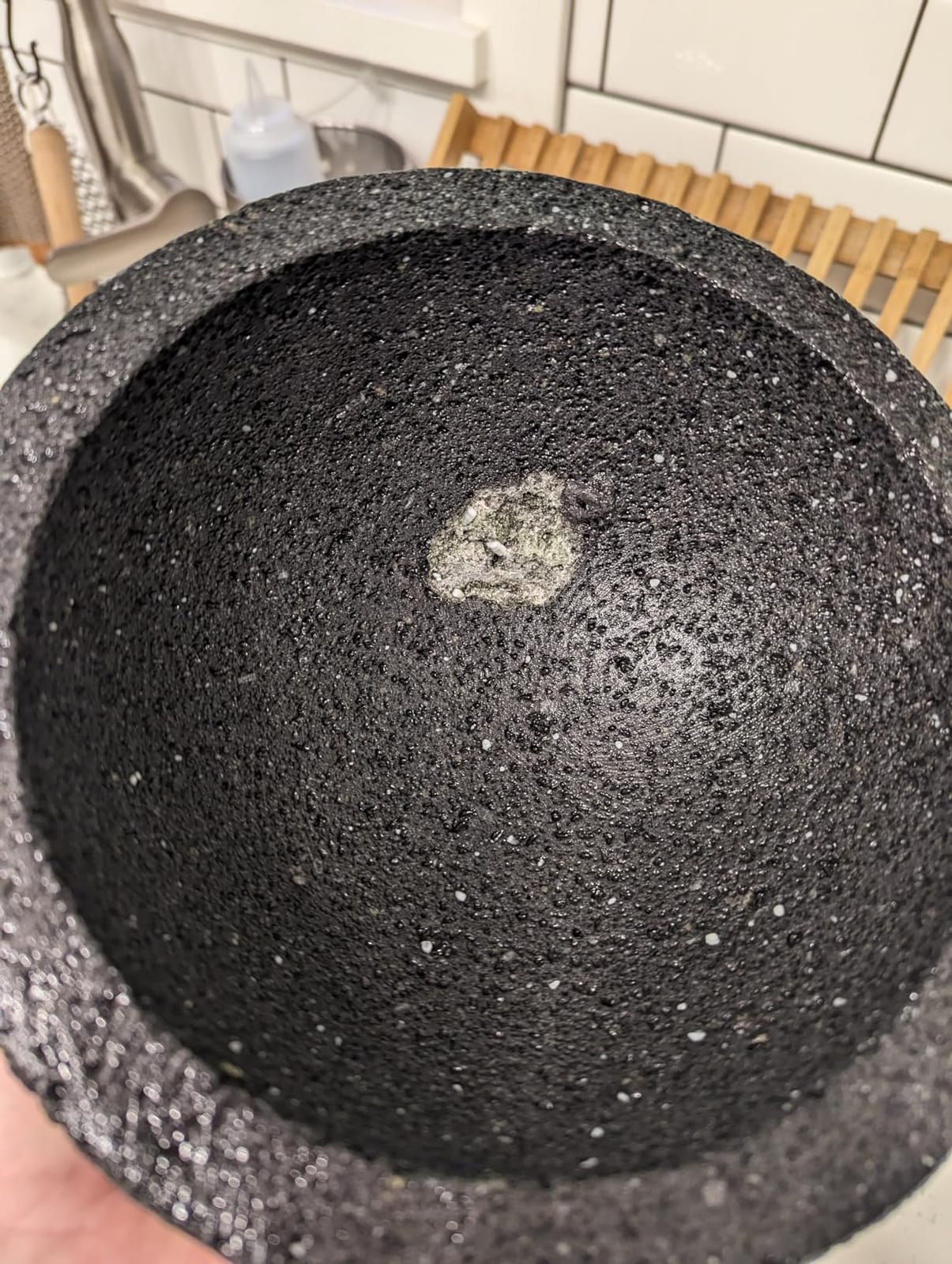 Genuine Handmade Mexican Mortar and Pestle Set- 8 Inches, Molcajete Mexicano - Mexican Cookware Perfect as Salsa Bowls, Guacamole Bowl and Masher, Mortero Para Cocina made from Volcanic Rock in Mexico customer photo 2