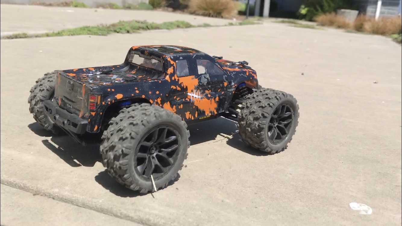 18859 1:18 Scale RC Monster Truck 36km/h Speed, 4X4 Off Road Cars | Remote Control Waterproof Electric Powered RC Cars, All Terrain Toys Vehicles with 2 Batteries, Xmas Gifts for Kid and Adults customer photo 1