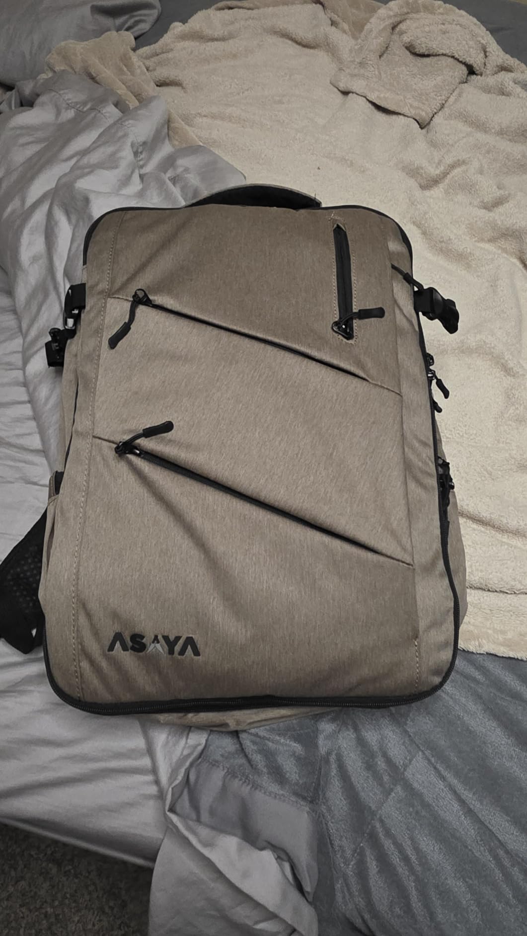 Asaya Chef Knife Backpack with 20-Pocket Knife Roll Bag - Over 30 Storage Pockets Chef Bag, Professional Backpack for Chefs and Culinary Students - Knives Not Included (Grey) customer photo 1