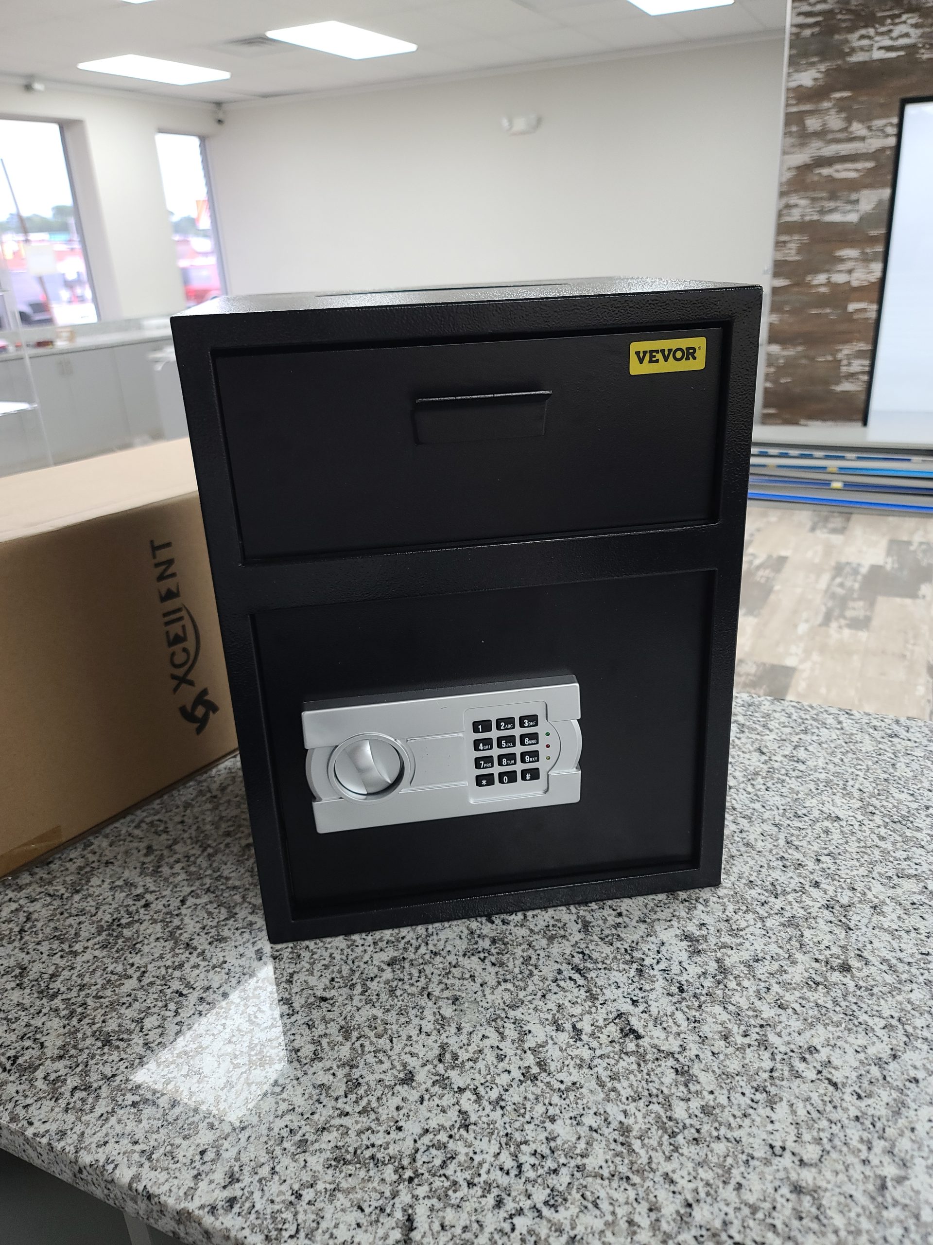 VEVOR Digital Depository Safe 1.7 Cubic Feet, Carbon Steel Electronic Code Lock with Deposit Slot, Two Emergency Keys, Pry-Proof Locking Bolts, Two Independent Spaces customer photo 2