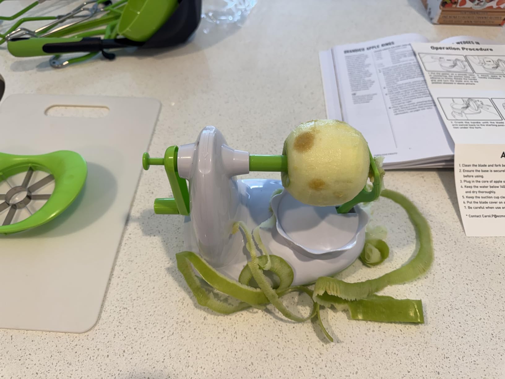Apple Peeler for Apple Sauce and Pie, 8-Wedge Apple Slicer Corer with Stainless Steel Blades, Upgraded Strong Suction Base, Includes 2 Replacement Blades customer photo 1
